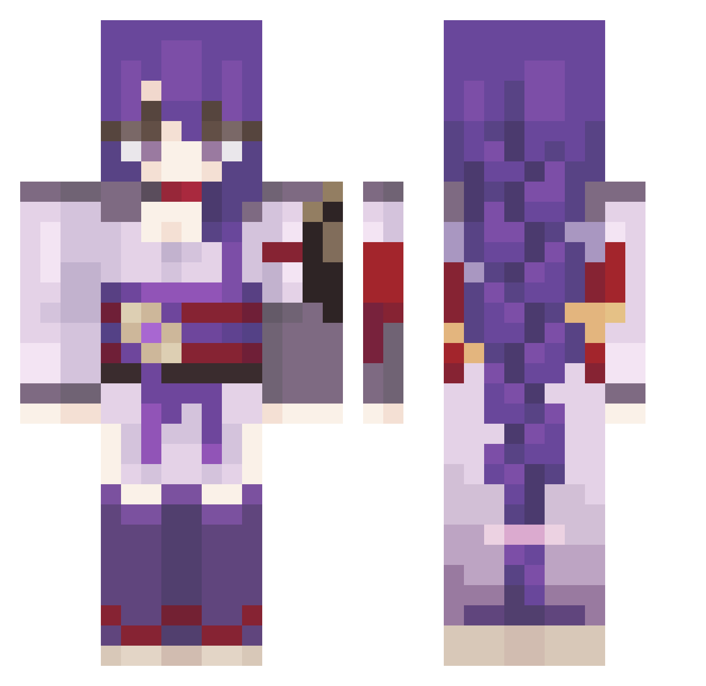 Gaaraben Minecraft skin, front and back view