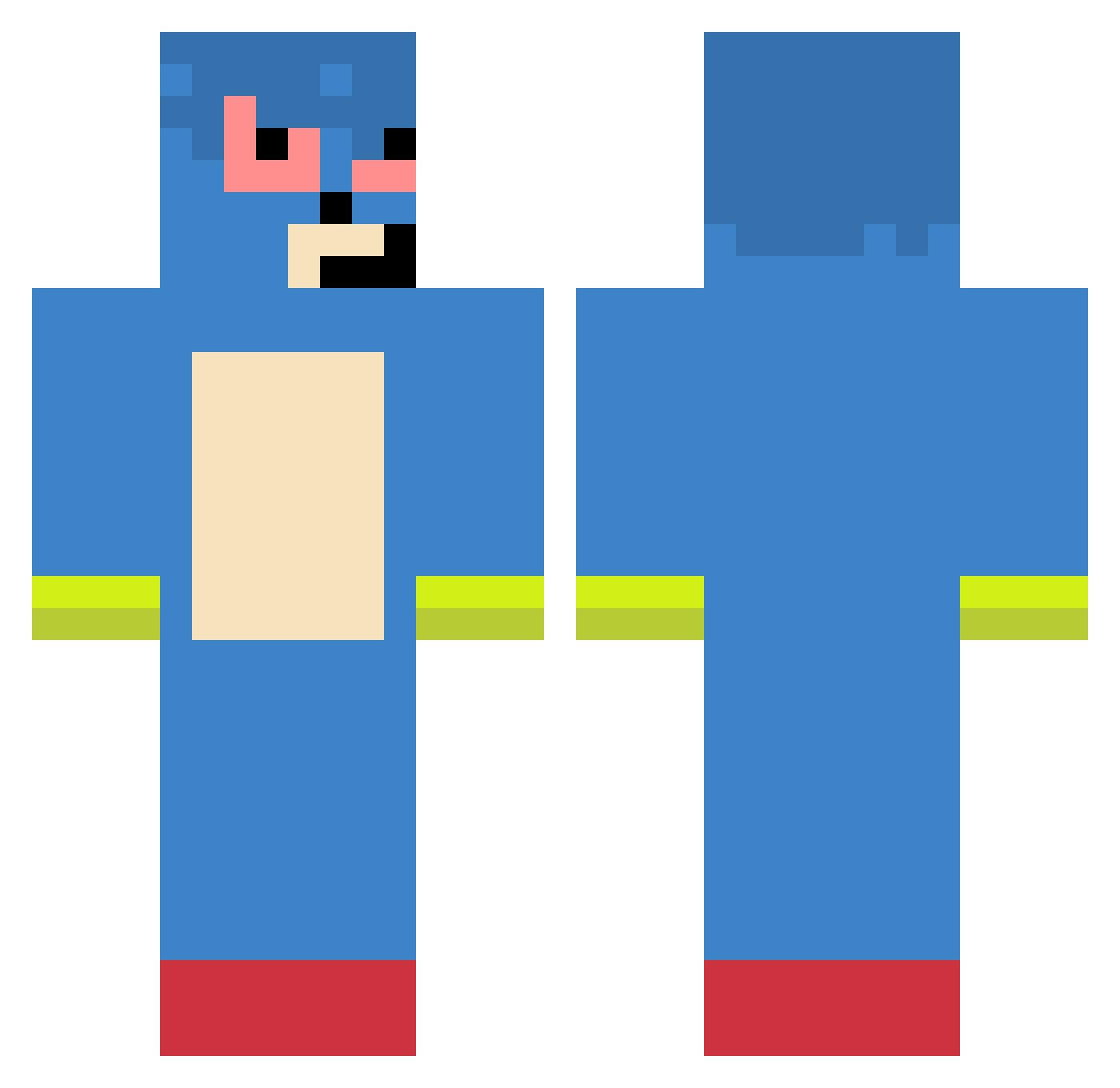 Tommq_ Minecraft skin, front and back view
