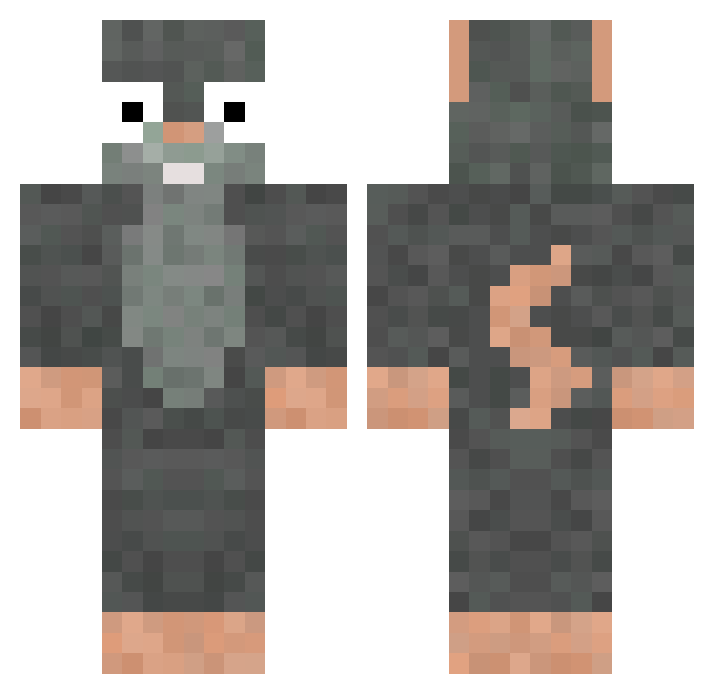jonkoblower2 Minecraft skin, front and back view