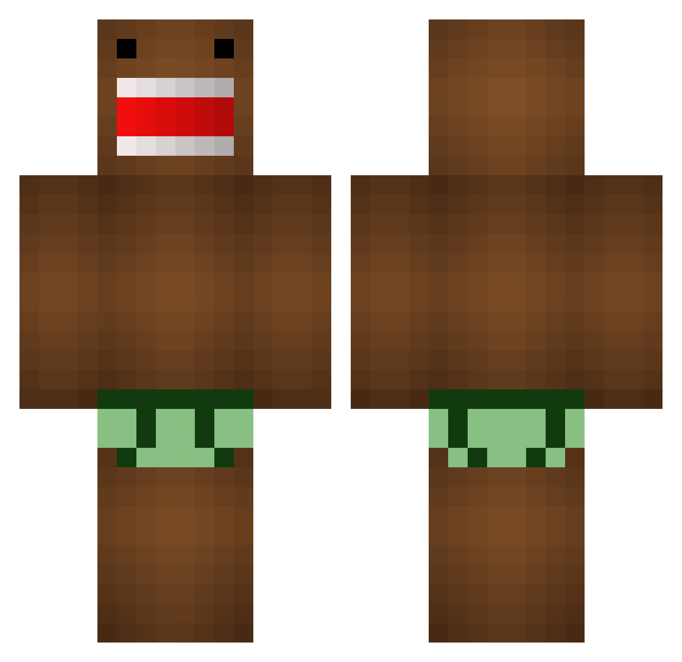 swansavant Minecraft skin, front and back view
