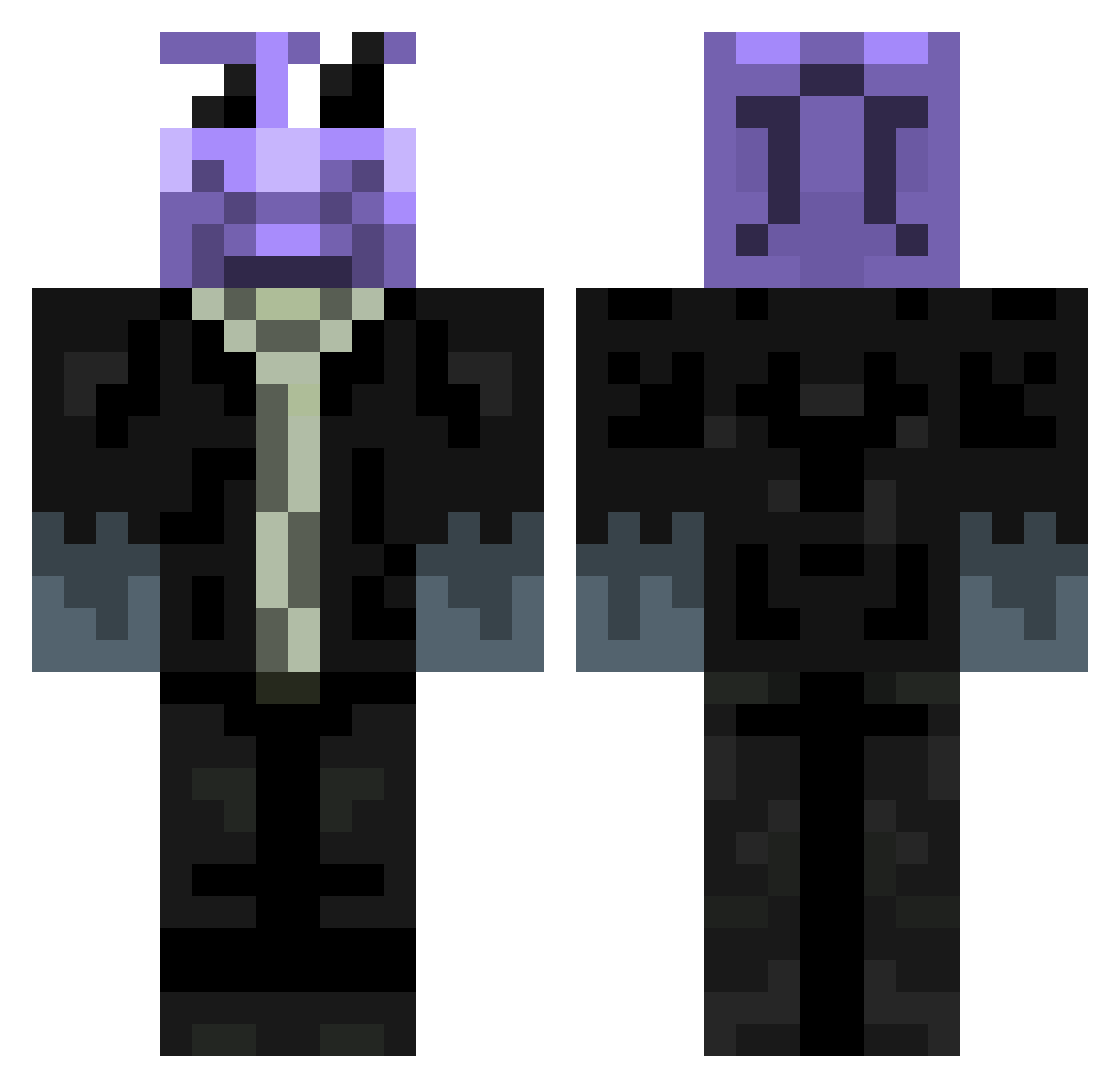 Sambony Minecraft skin, front and back view