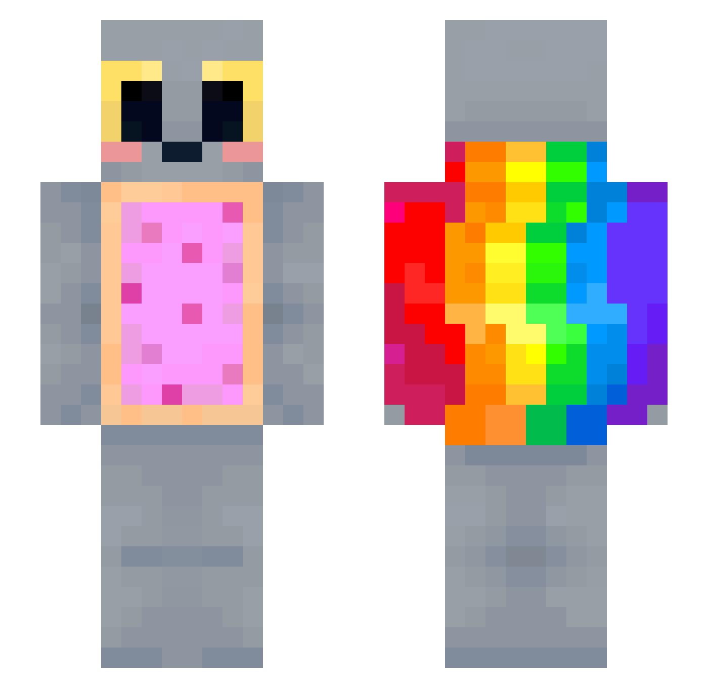 chanya1030 Minecraft skin, front and back view