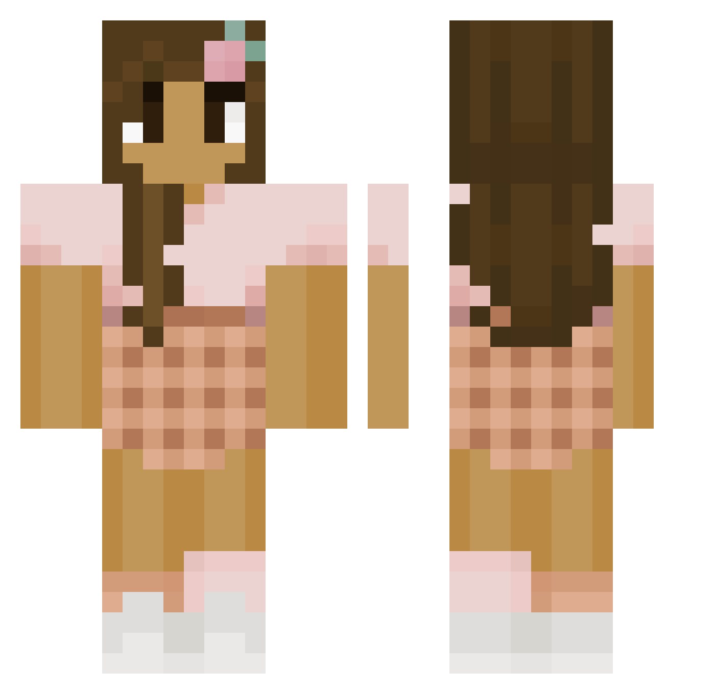 Christel Minecraft skin, front and back view
