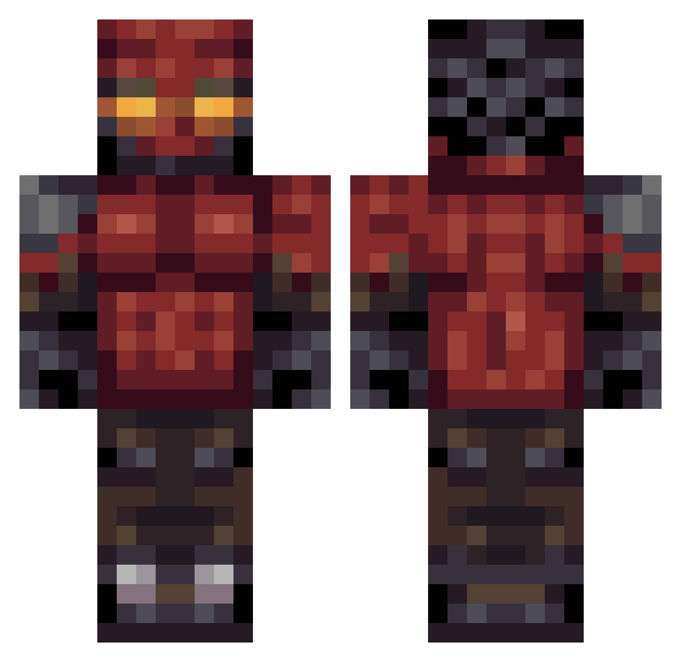 5Hamma_ Minecraft skin, front and back view