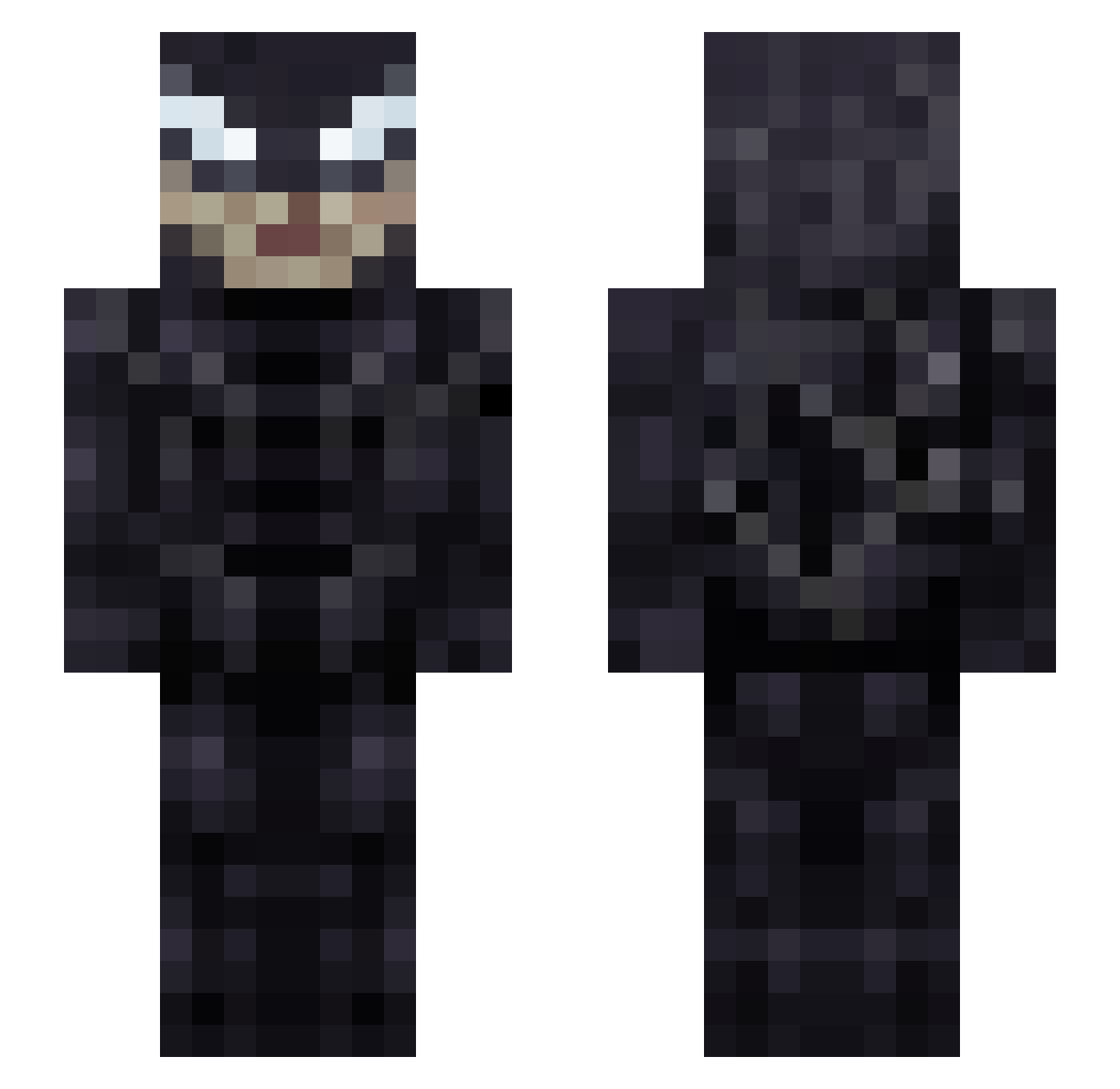 Manuelito07 Minecraft skin, front and back view