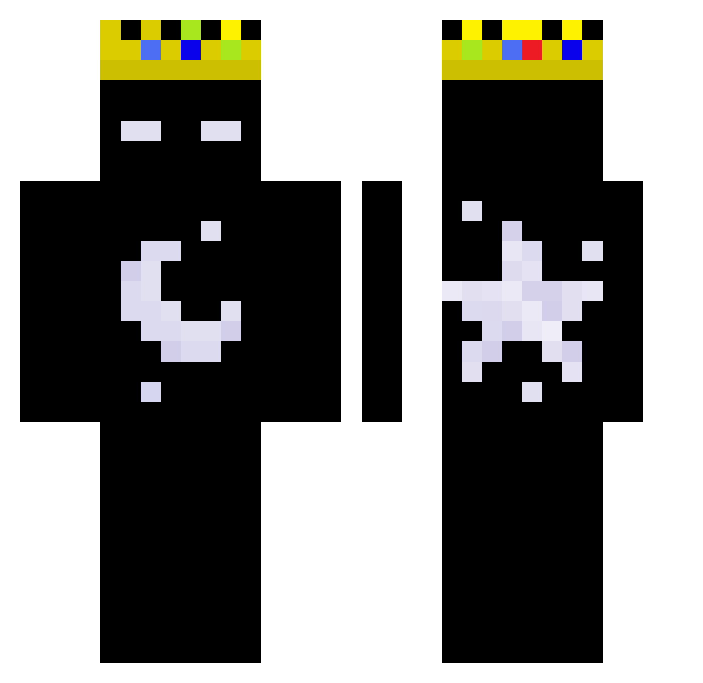 CBRPokeR Minecraft skin, front and back view