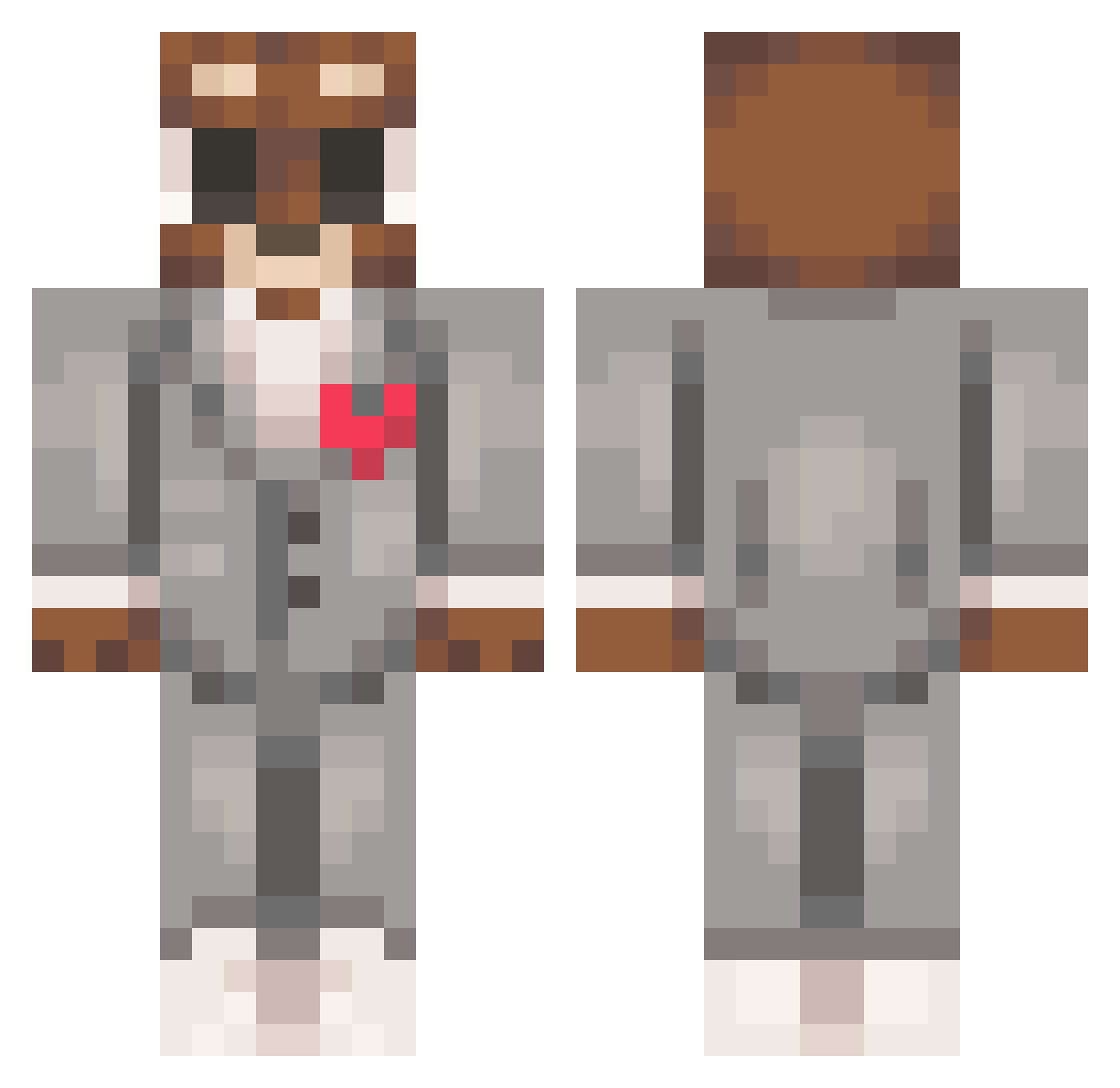 anxdry Minecraft skin, front and back view