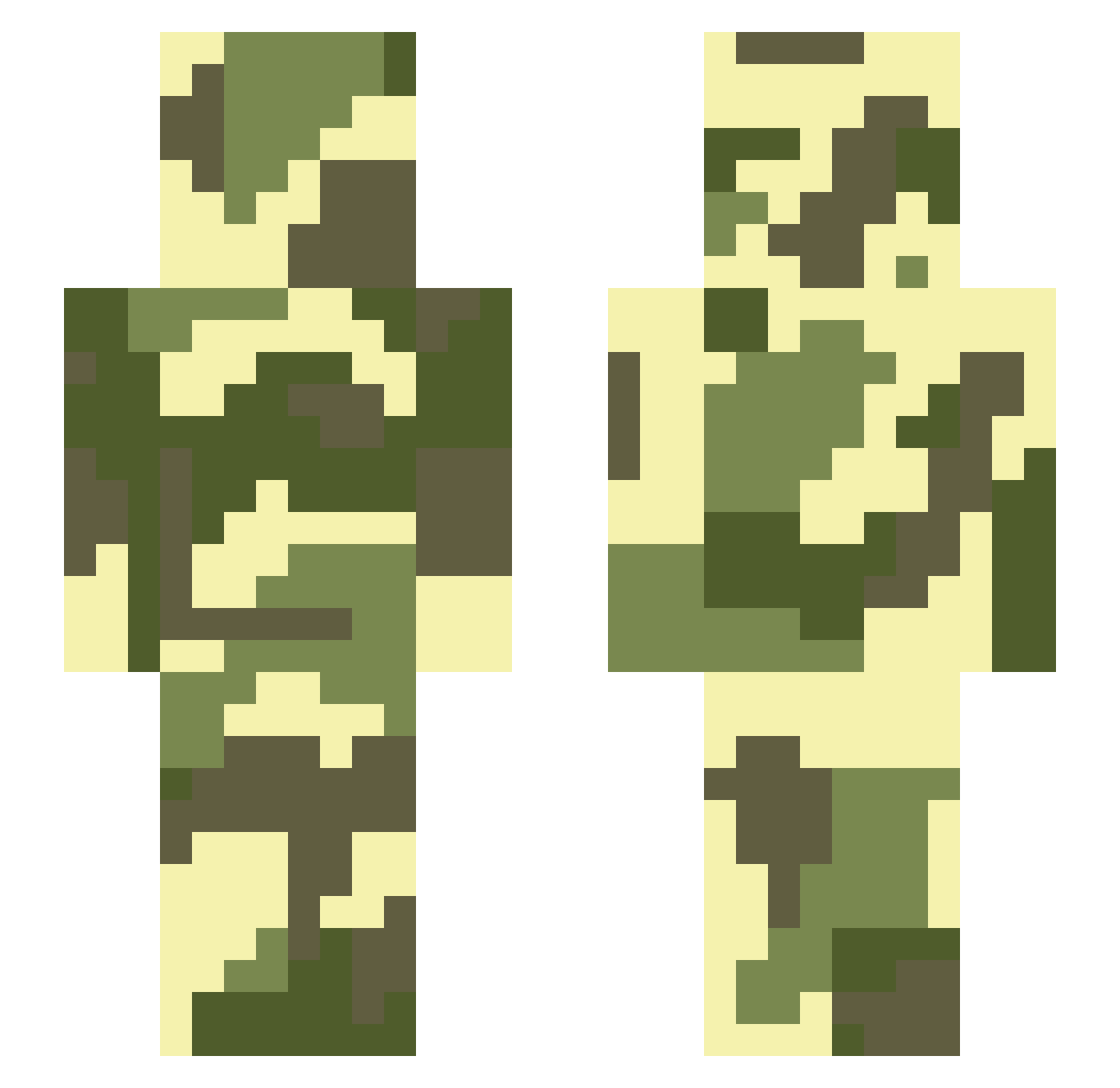 yhgk Minecraft skin, front and back view