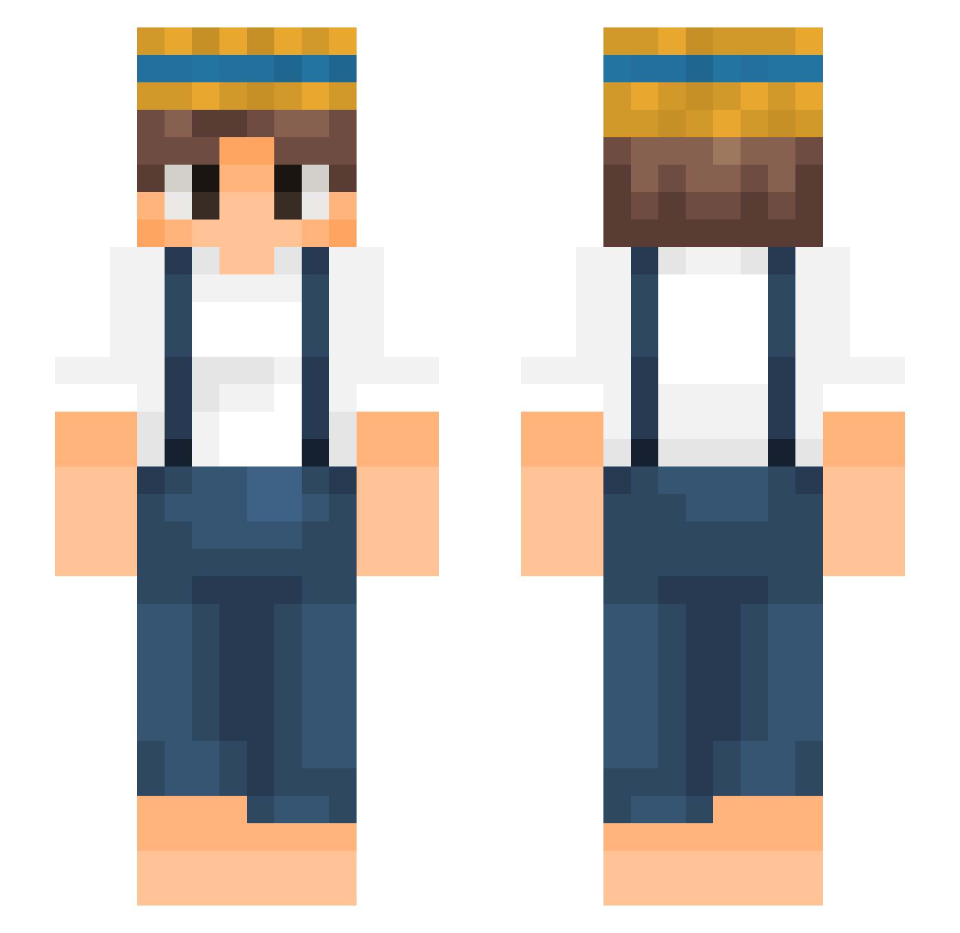 Yolotetten Minecraft skin, front and back view