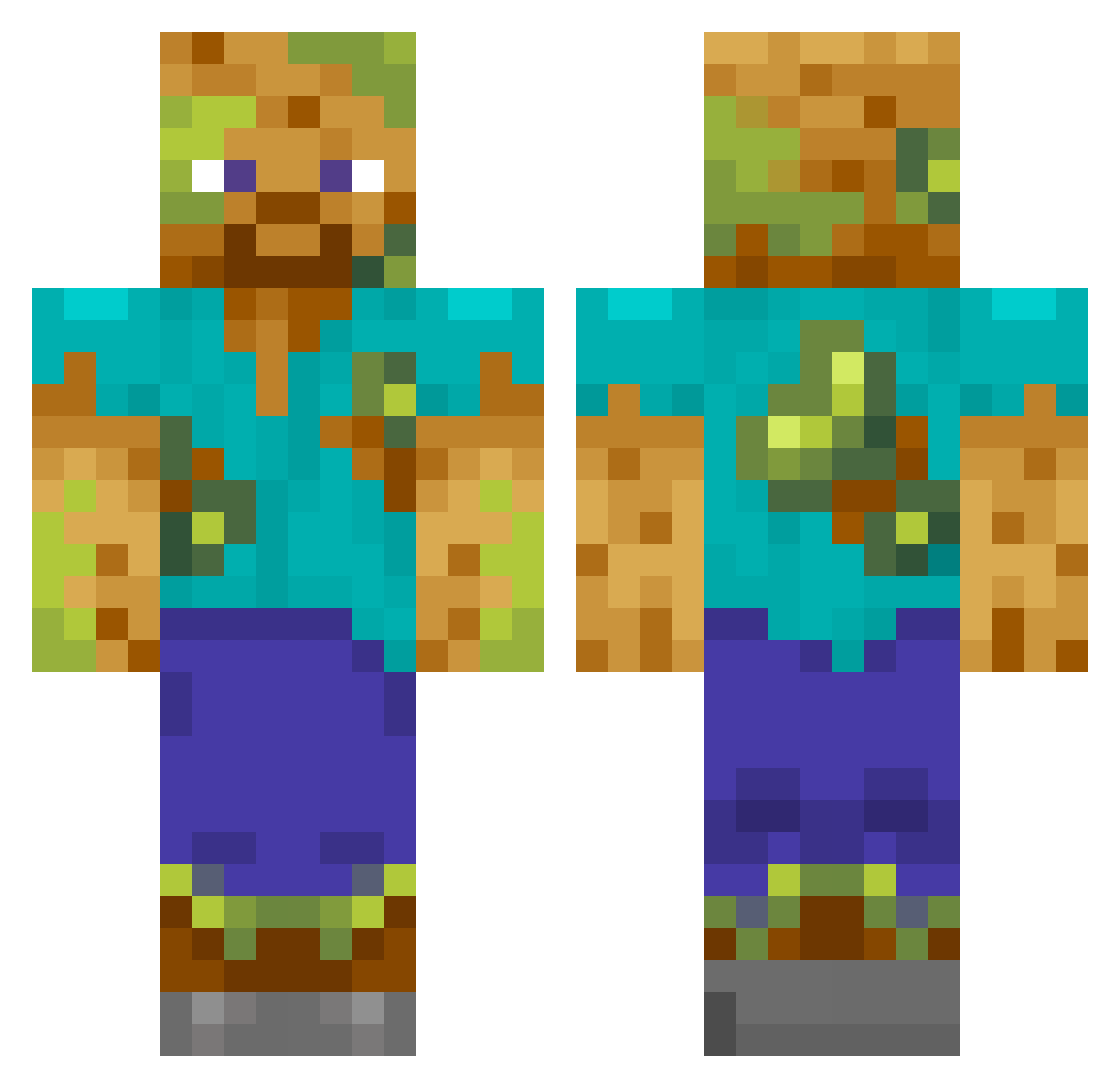 Moldyy_2 Minecraft skin, front and back view