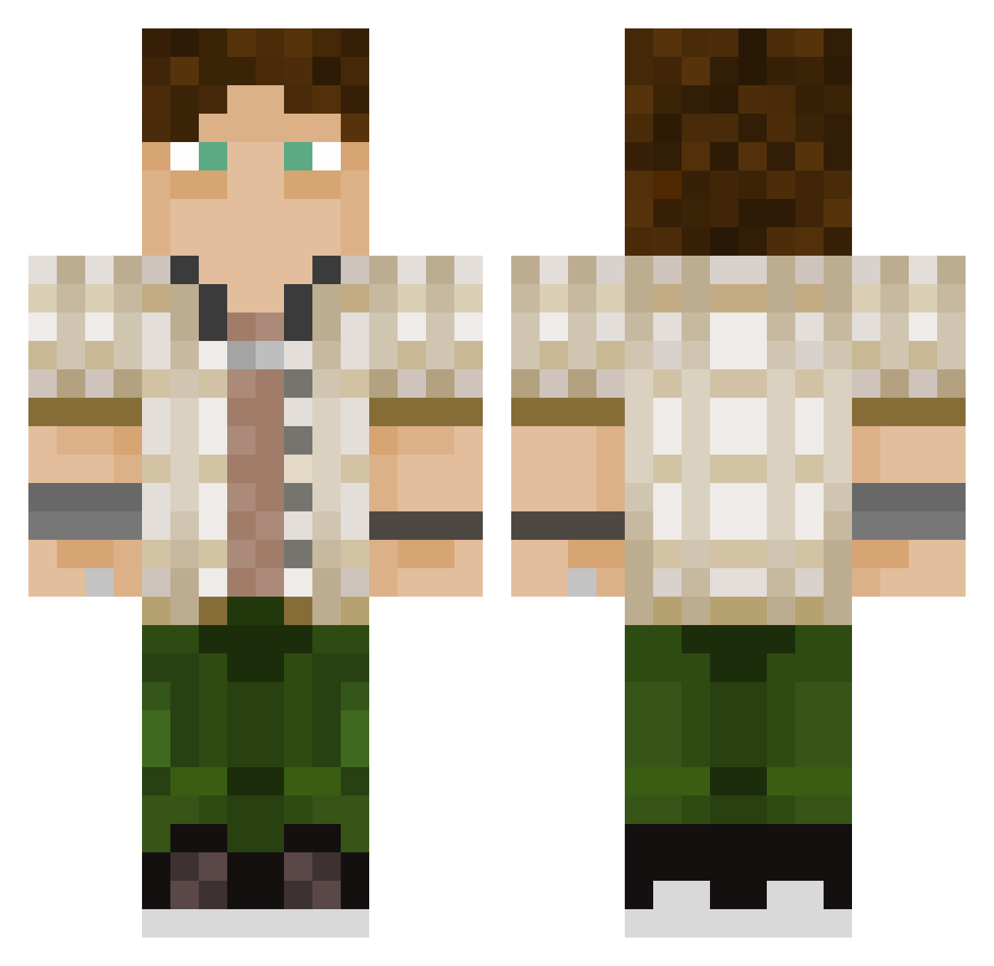 Squ1shyPumpk1ns Minecraft skin, front and back view