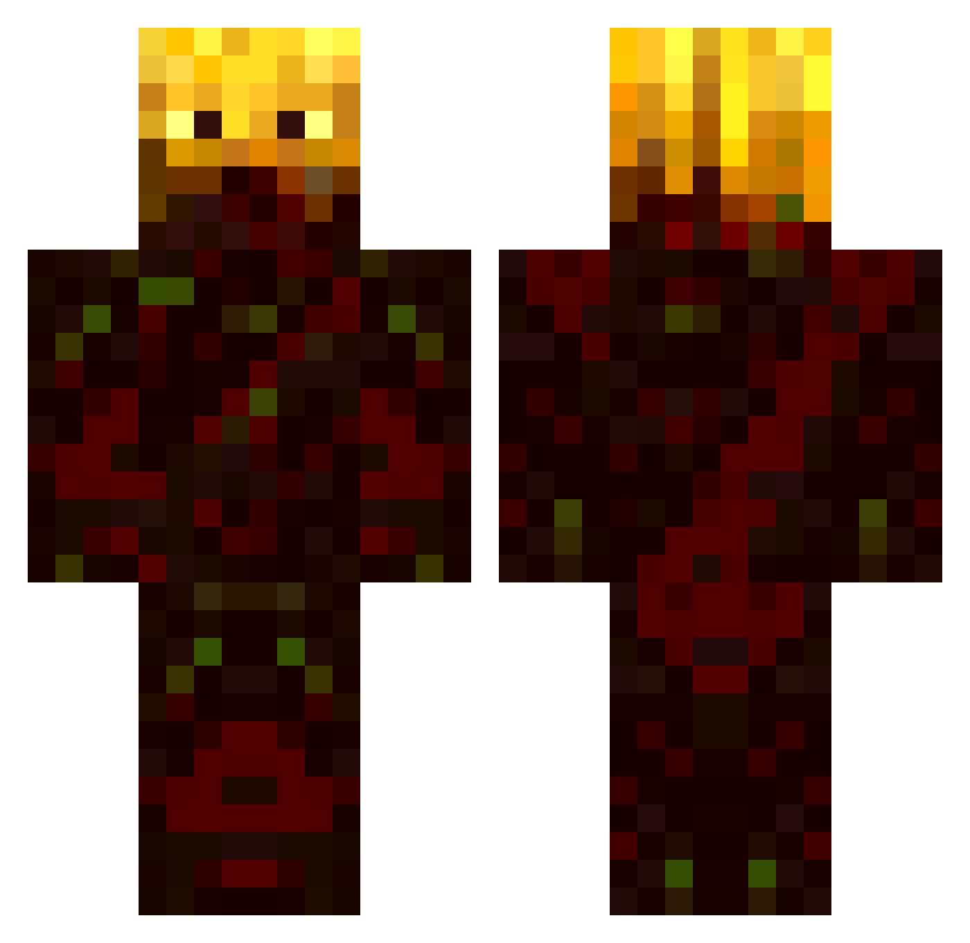 Pajames_ Minecraft skin, front and back view