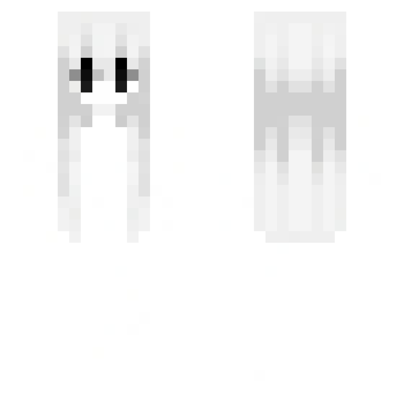 Fortnite30 Minecraft skin, front and back view