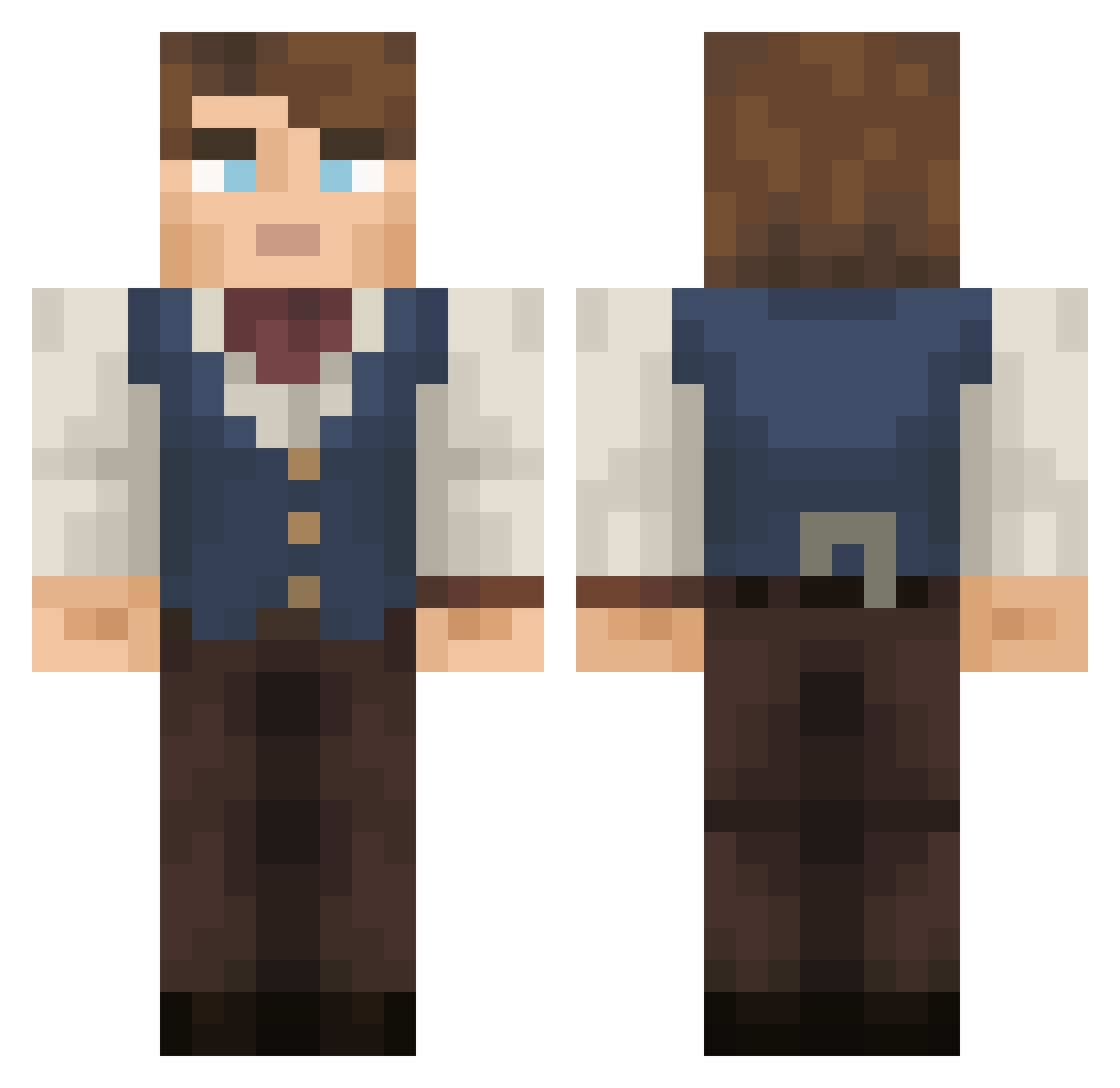 AtlasEnjoyer Minecraft skin, front and back view