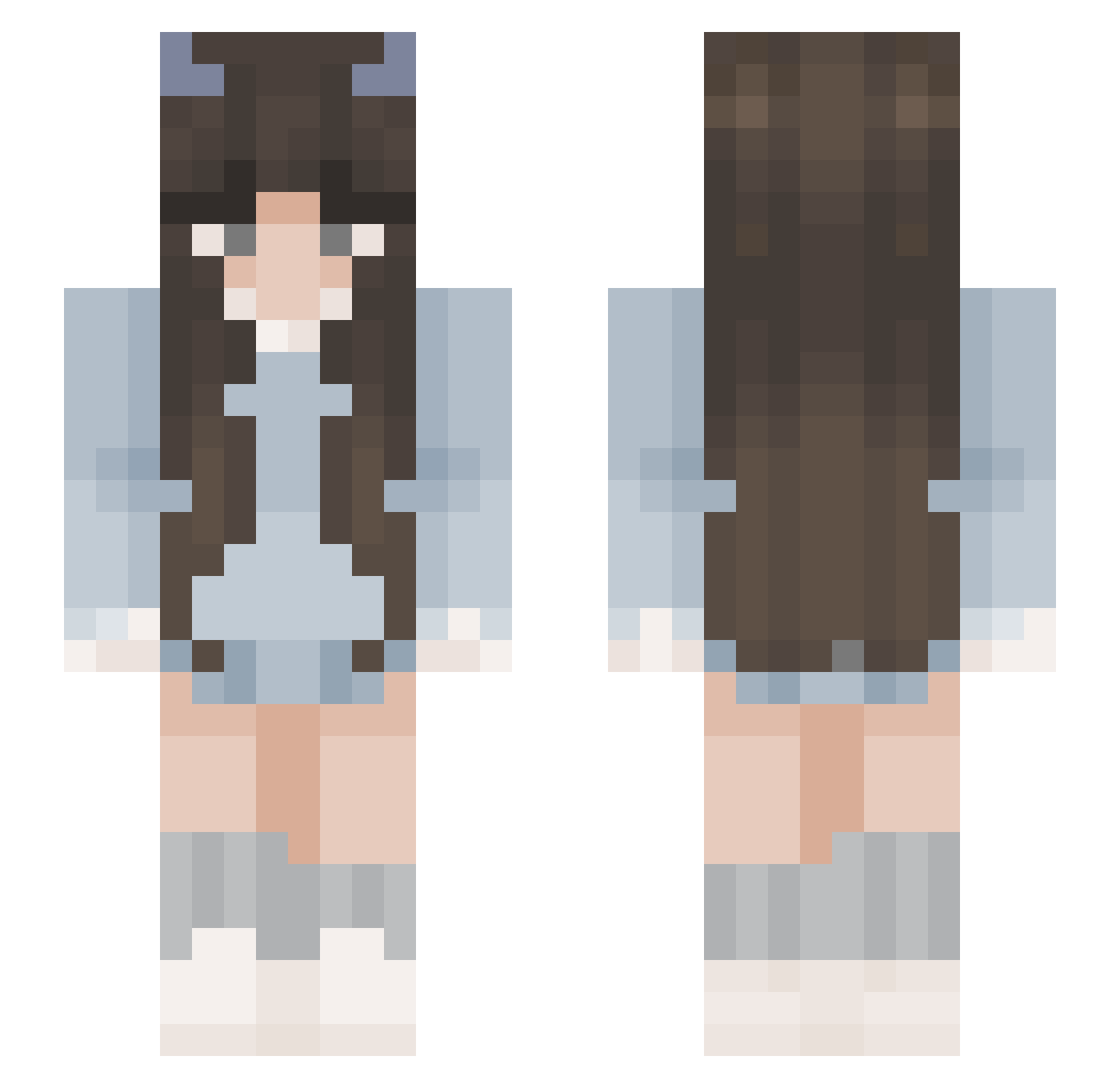 Just_Artii Minecraft skin, front and back view