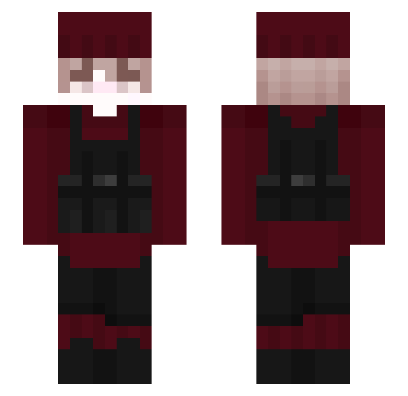 Benja_DK Minecraft skin, front and back view