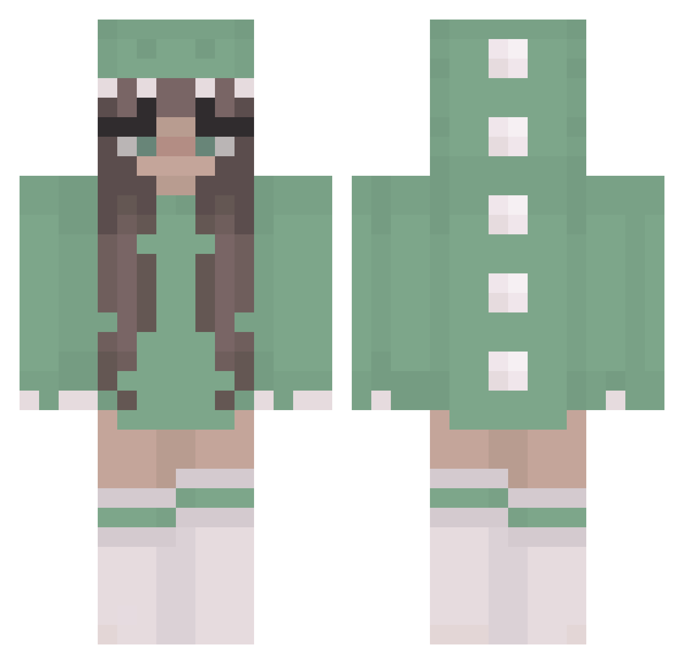 Rawrr123233 Minecraft skin, front and back view