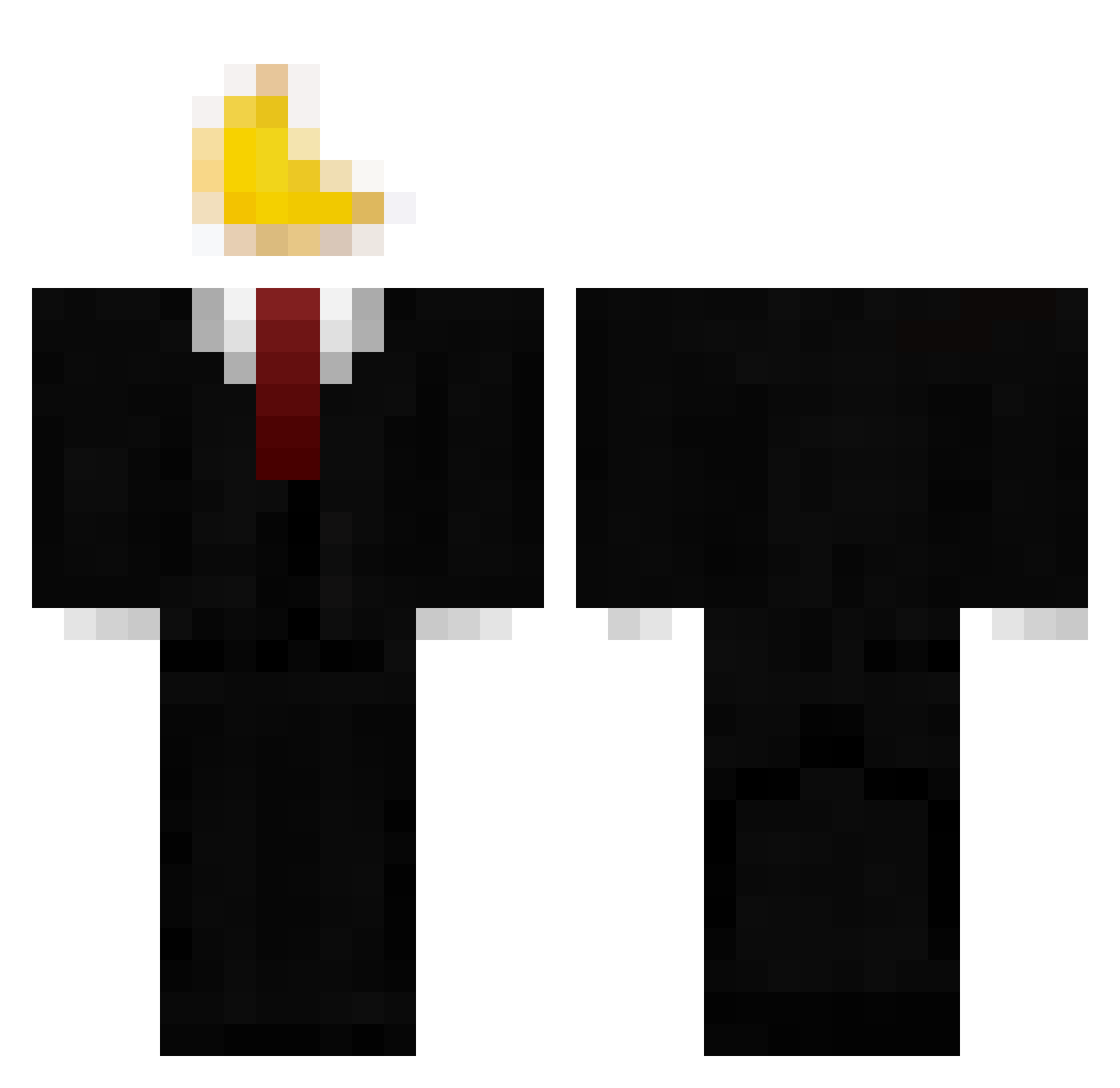 L1zp Minecraft skin, front and back view