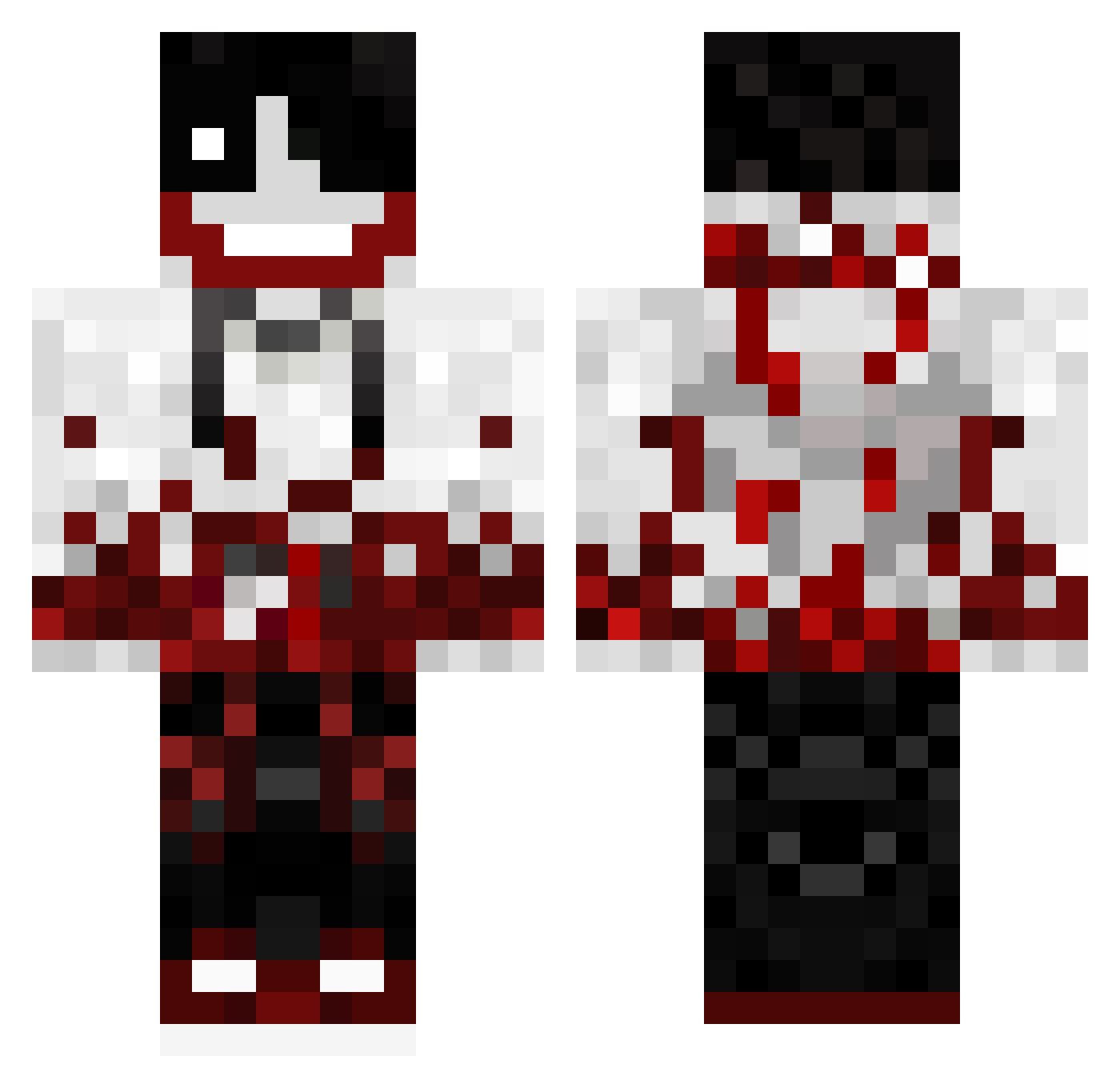 nuwudle Minecraft skin, front and back view