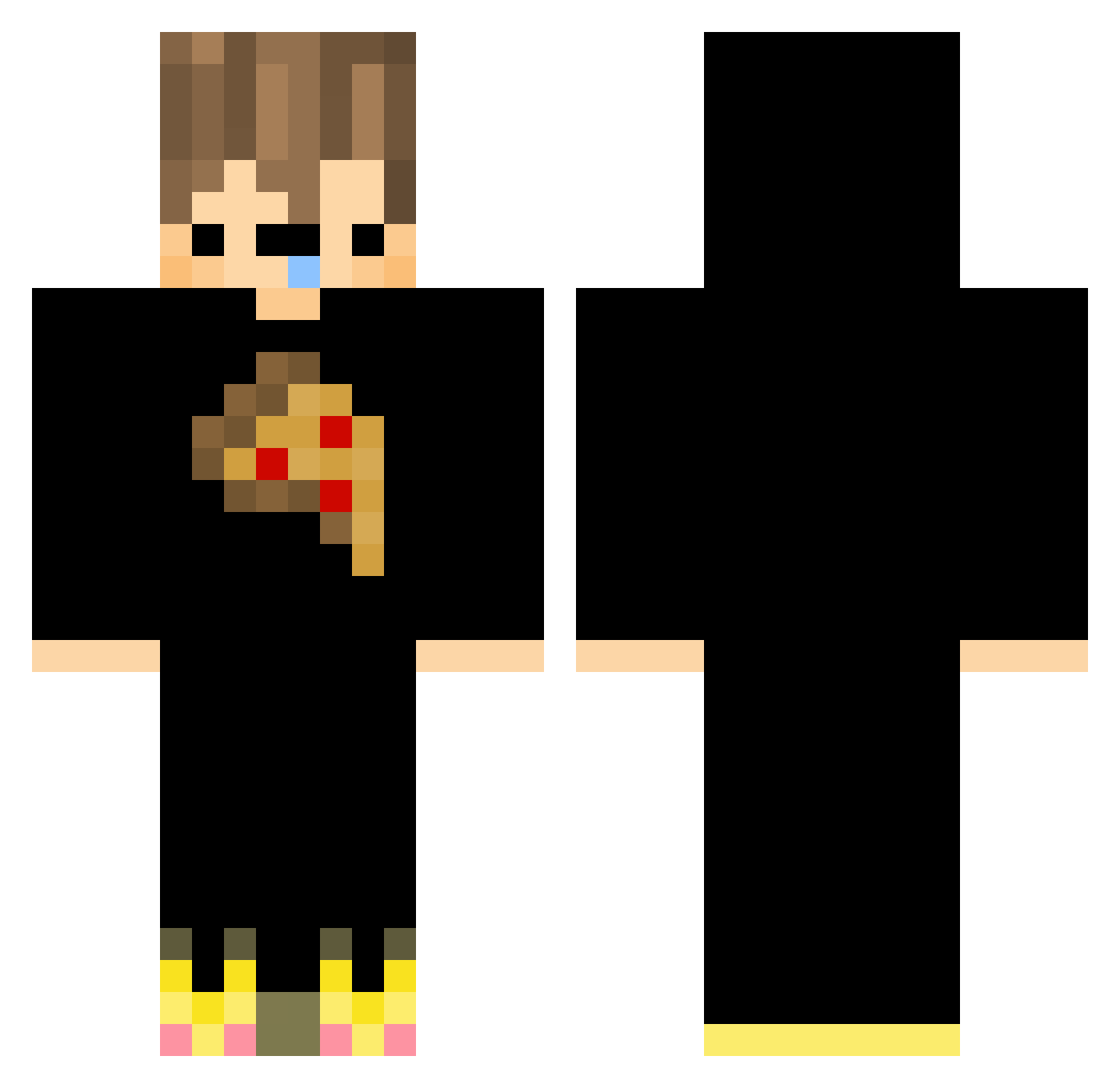 Vrc5 Minecraft skin, front and back view