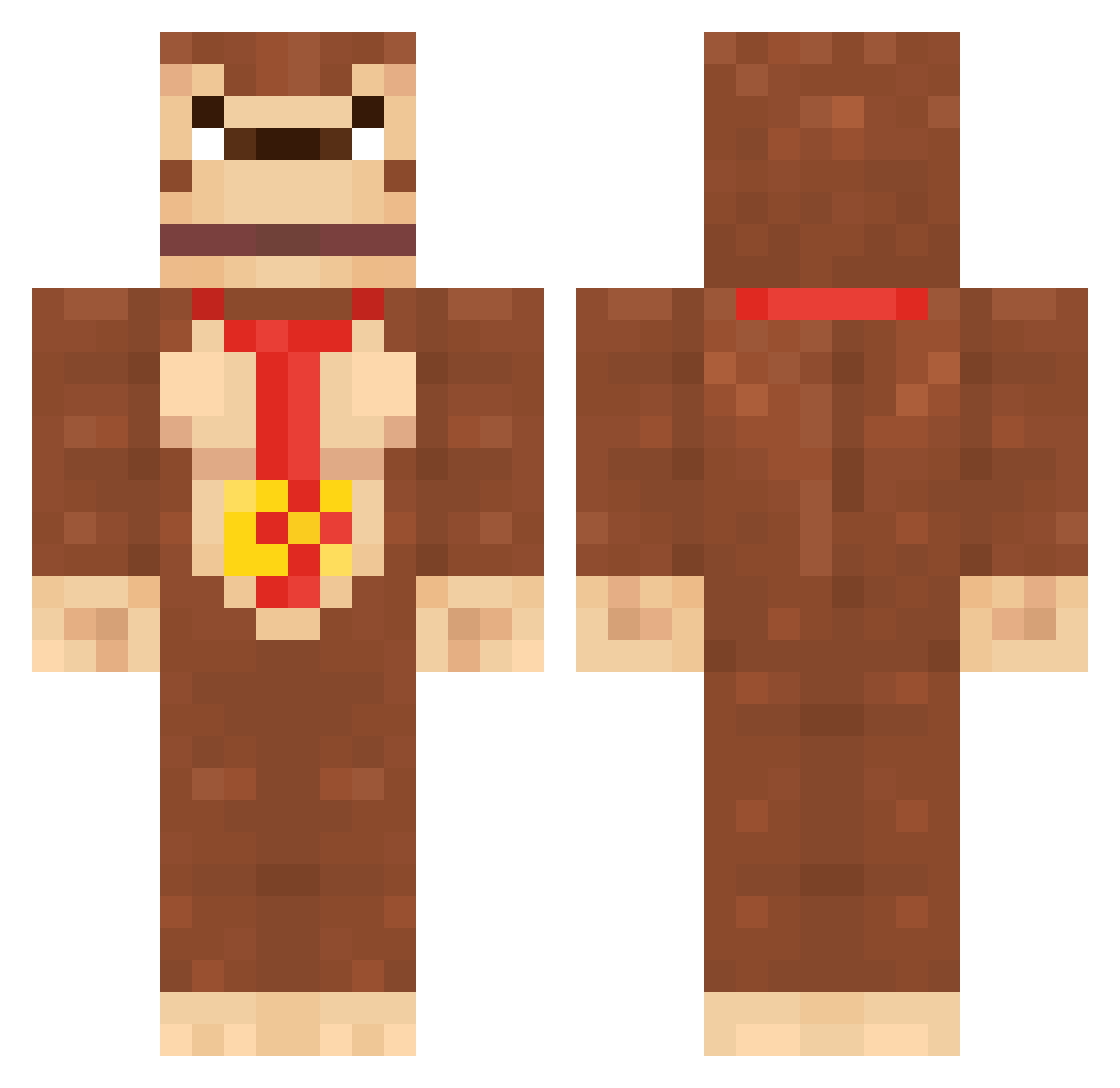Praktfull Minecraft skin, front and back view