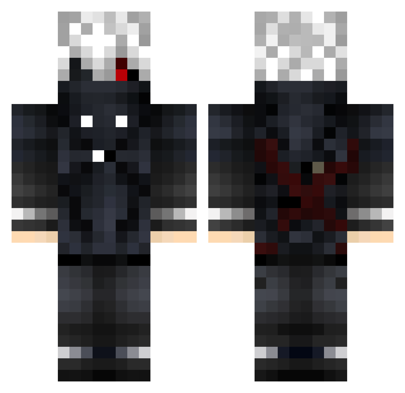 Vrous Minecraft skin, front and back view