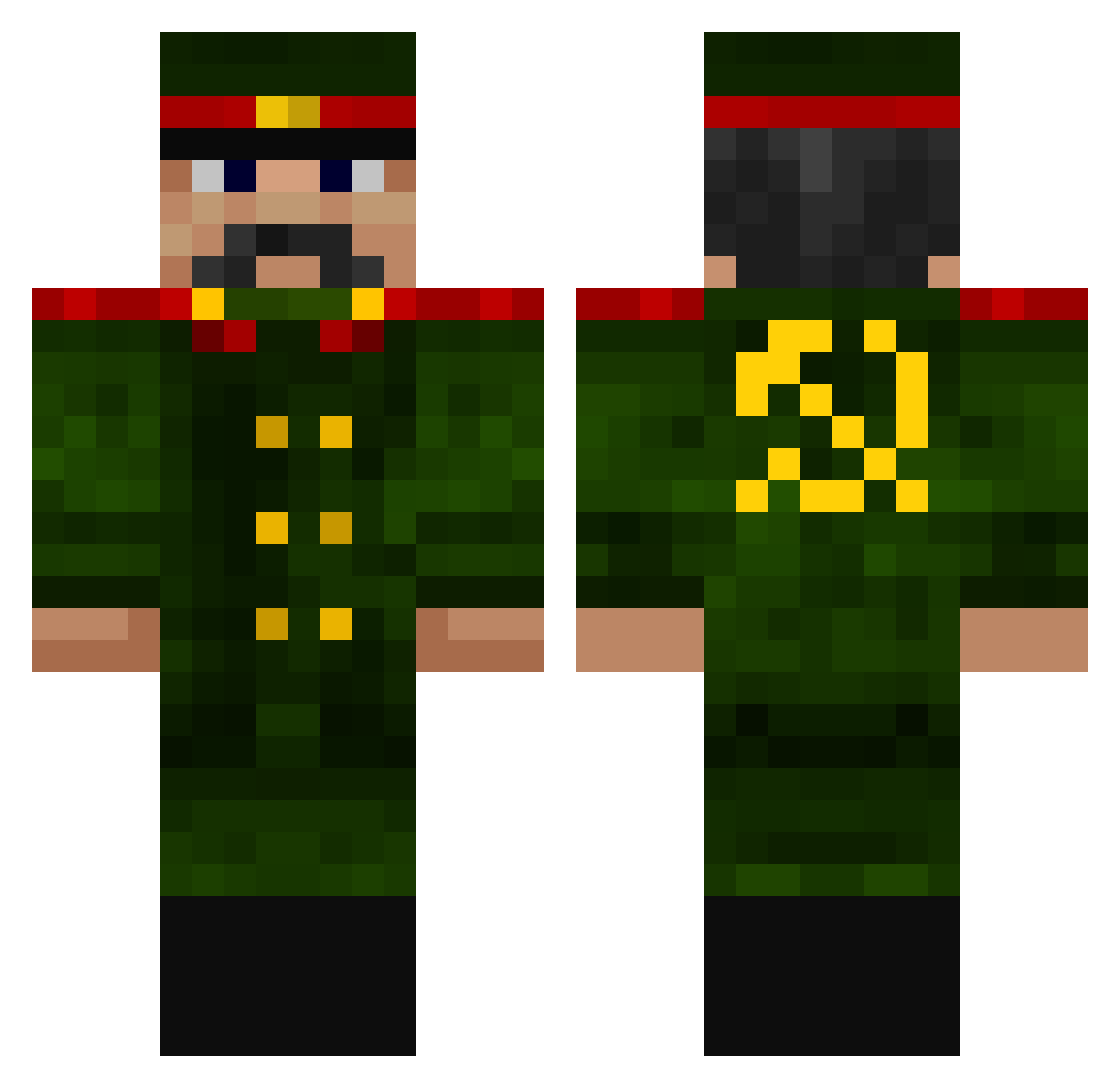lolland007 Minecraft skin, front and back view