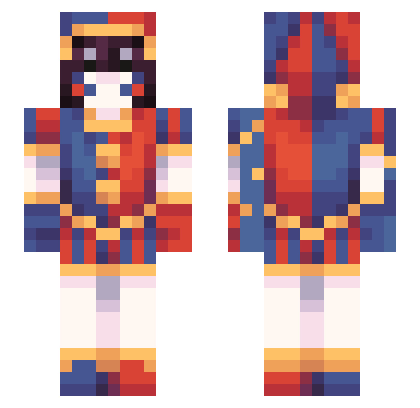 Brede78 Minecraft skin, front and back view