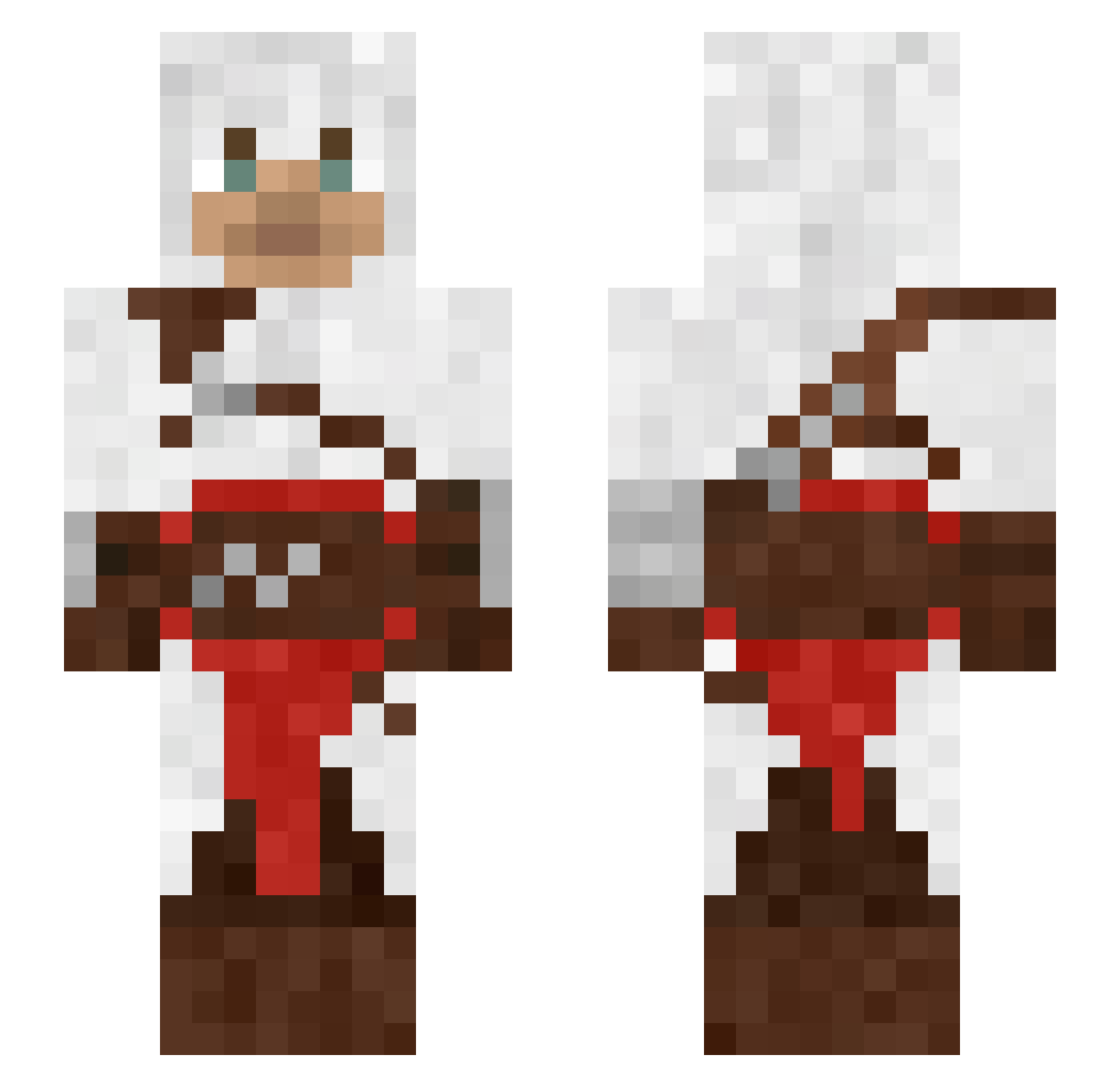 Ilovefrappe Minecraft skin, front and back view