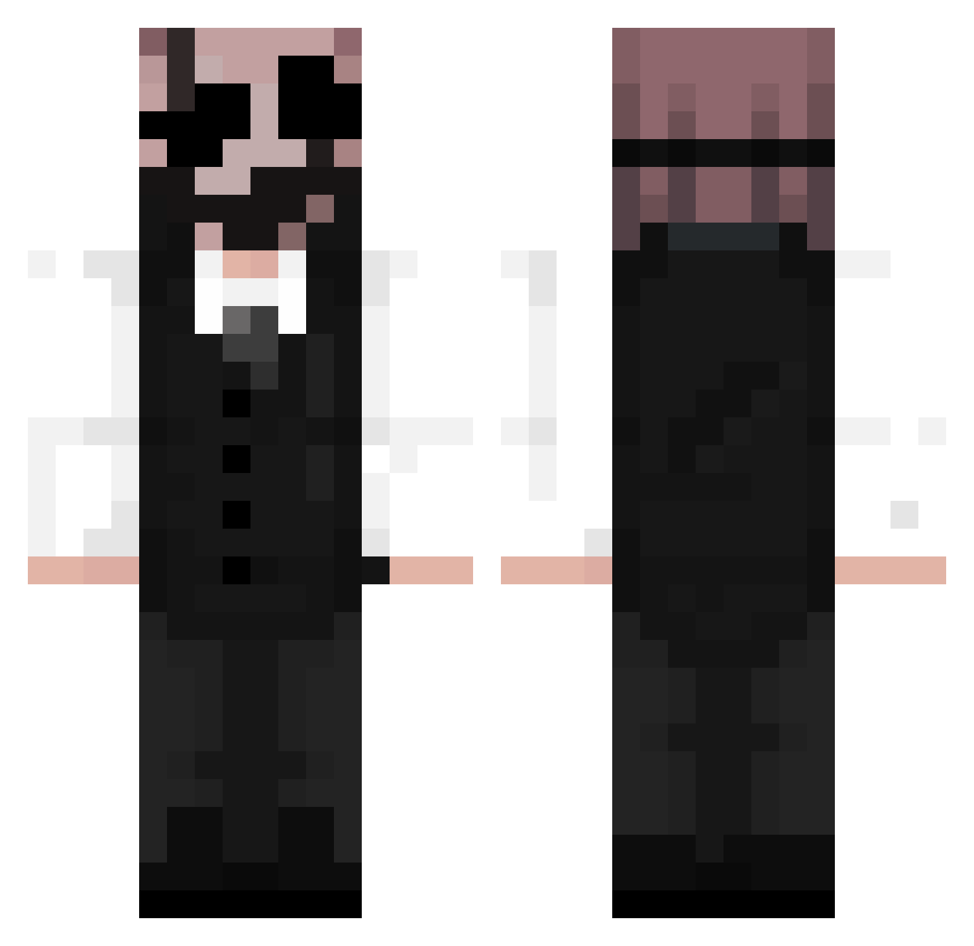 AutoKlicker2hot Minecraft skin, front and back view