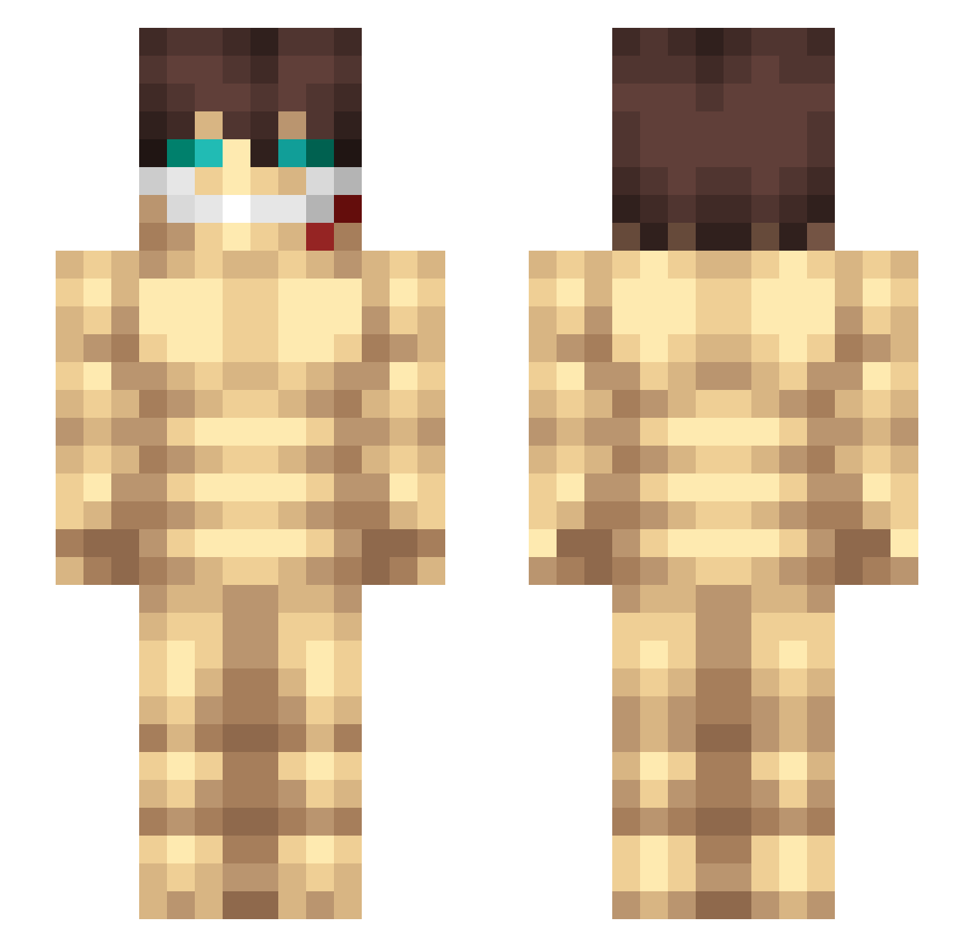 curin Minecraft skin, front and back view
