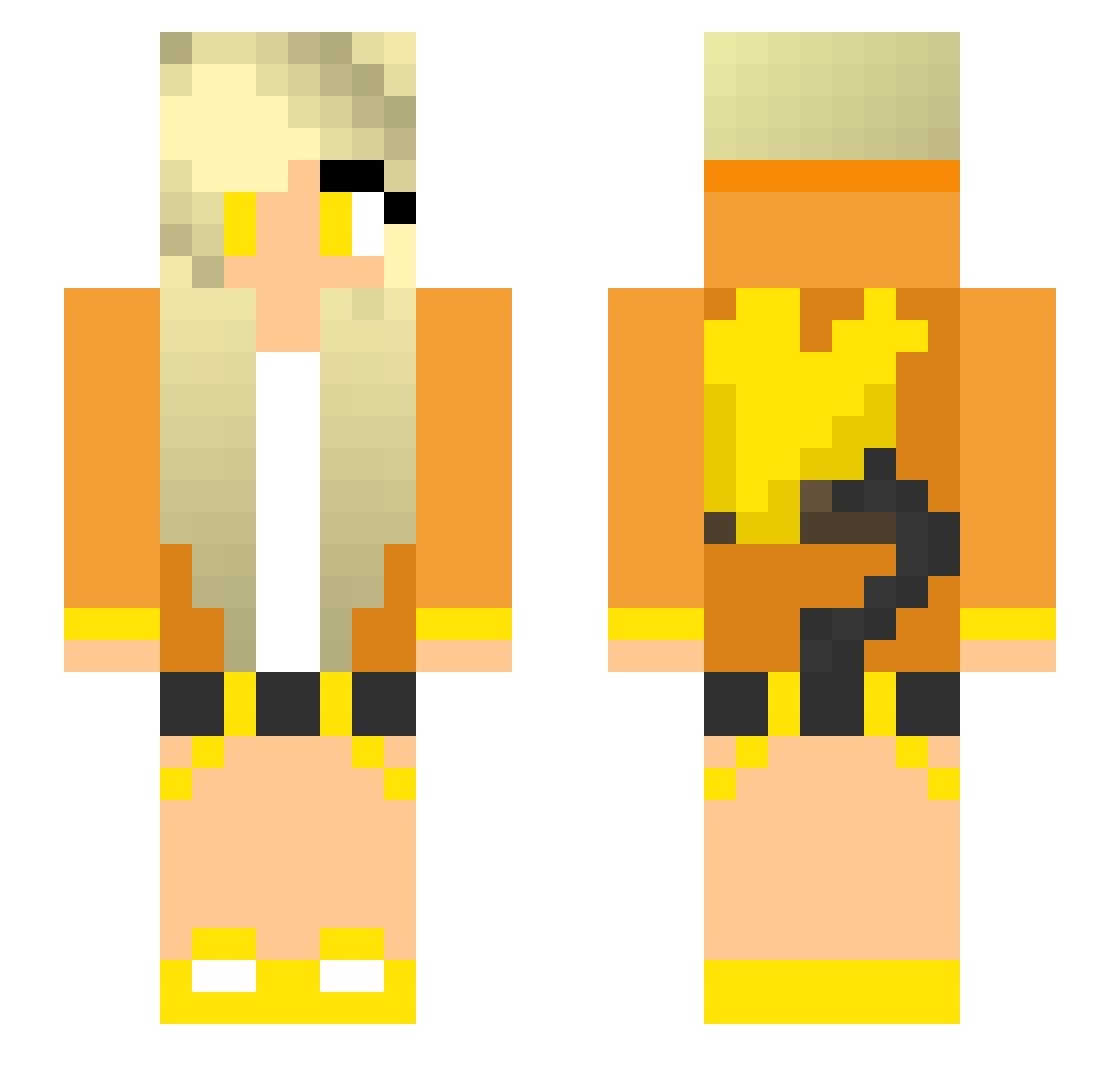BrunoXD599 Minecraft skin, front and back view