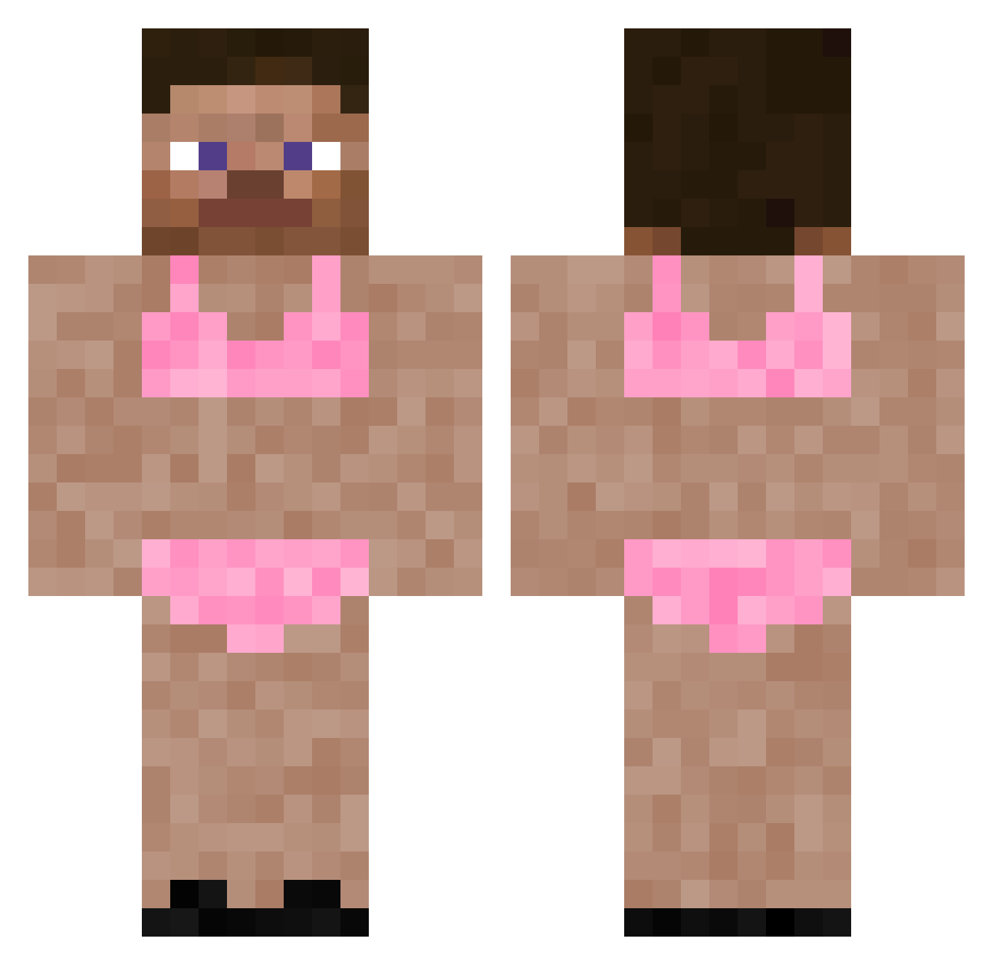 Eso10 Minecraft skin, front and back view