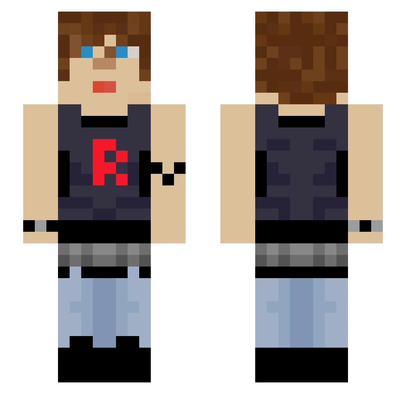 ondraasekf Minecraft skin, front and back view