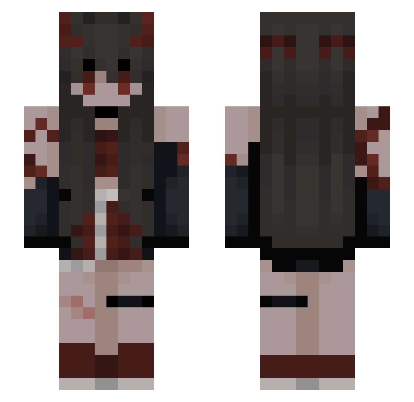 Valvae Minecraft skin, front and back view