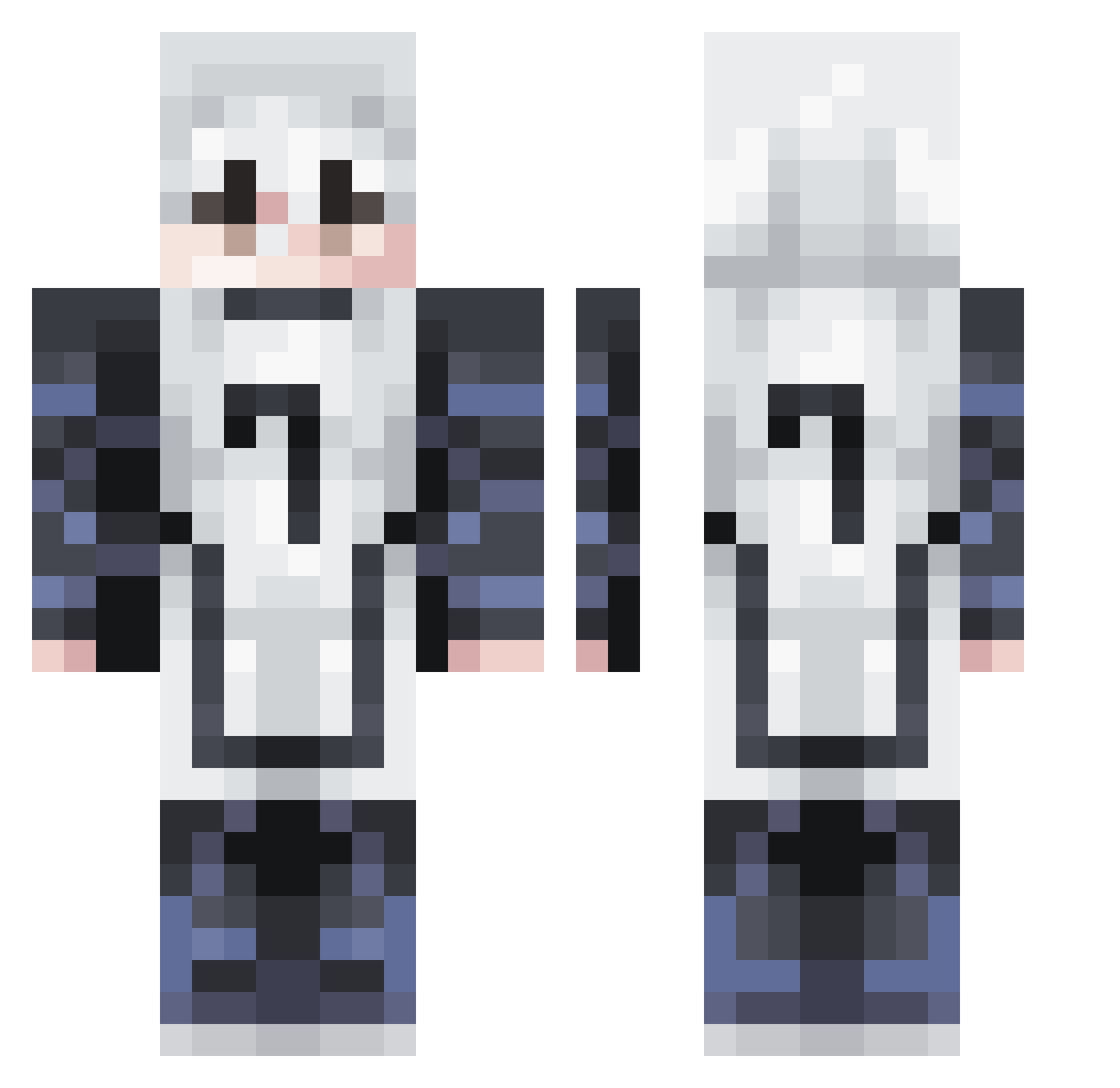 PapaDiorr Minecraft skin, front and back view