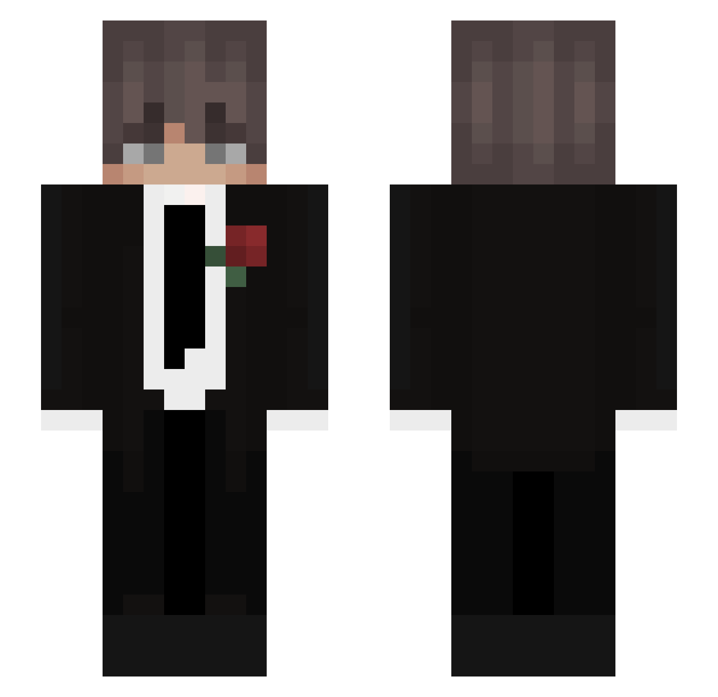 KevinSidd Minecraft skin, front and back view