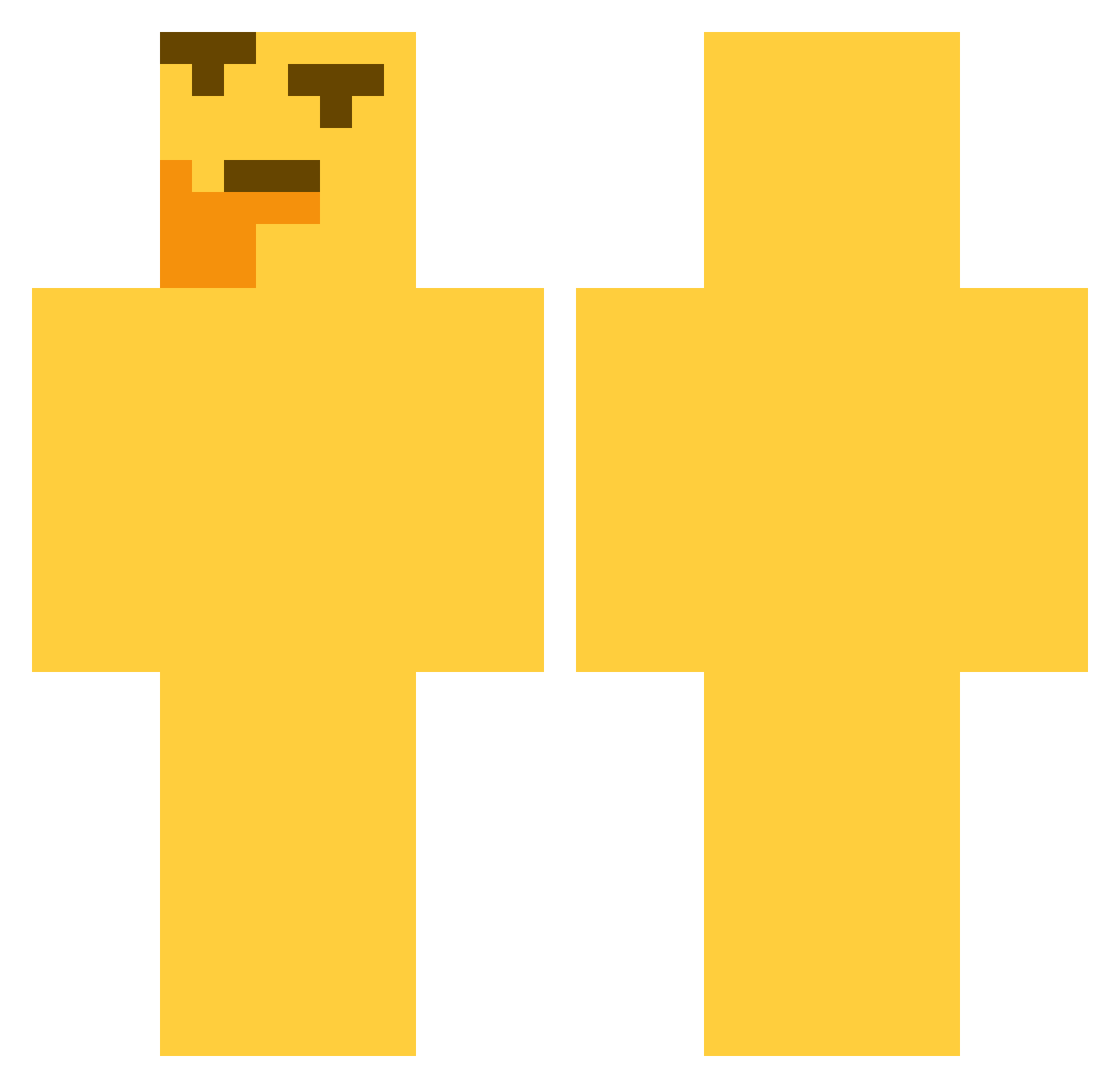 RDV23 Minecraft skin, front and back view