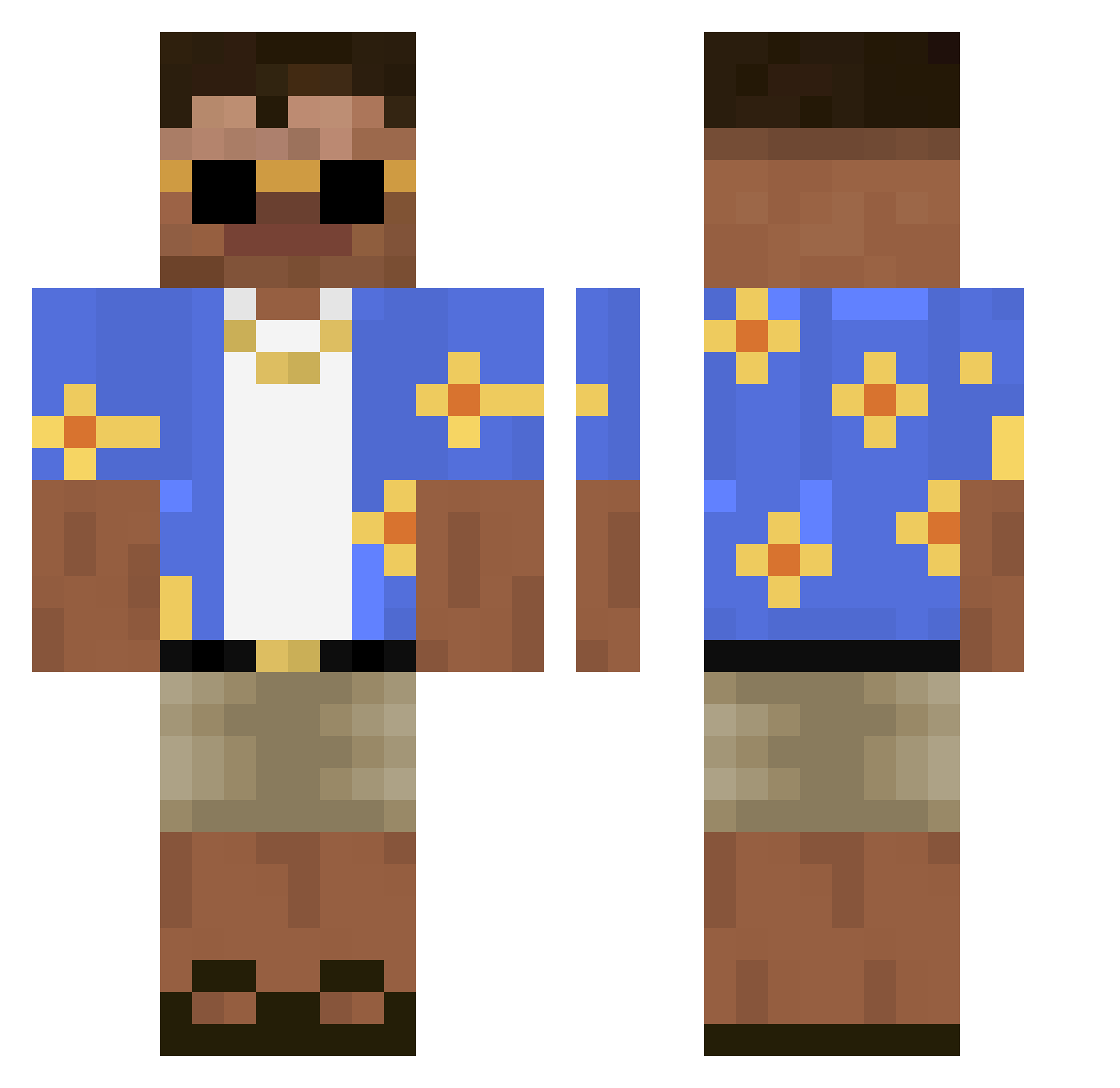 CarWasher_ Minecraft skin, front and back view