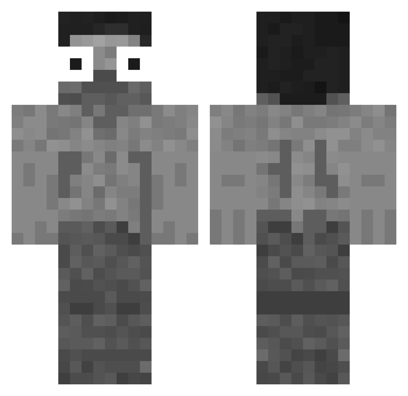 MamRakaProstaty Minecraft skin, front and back view