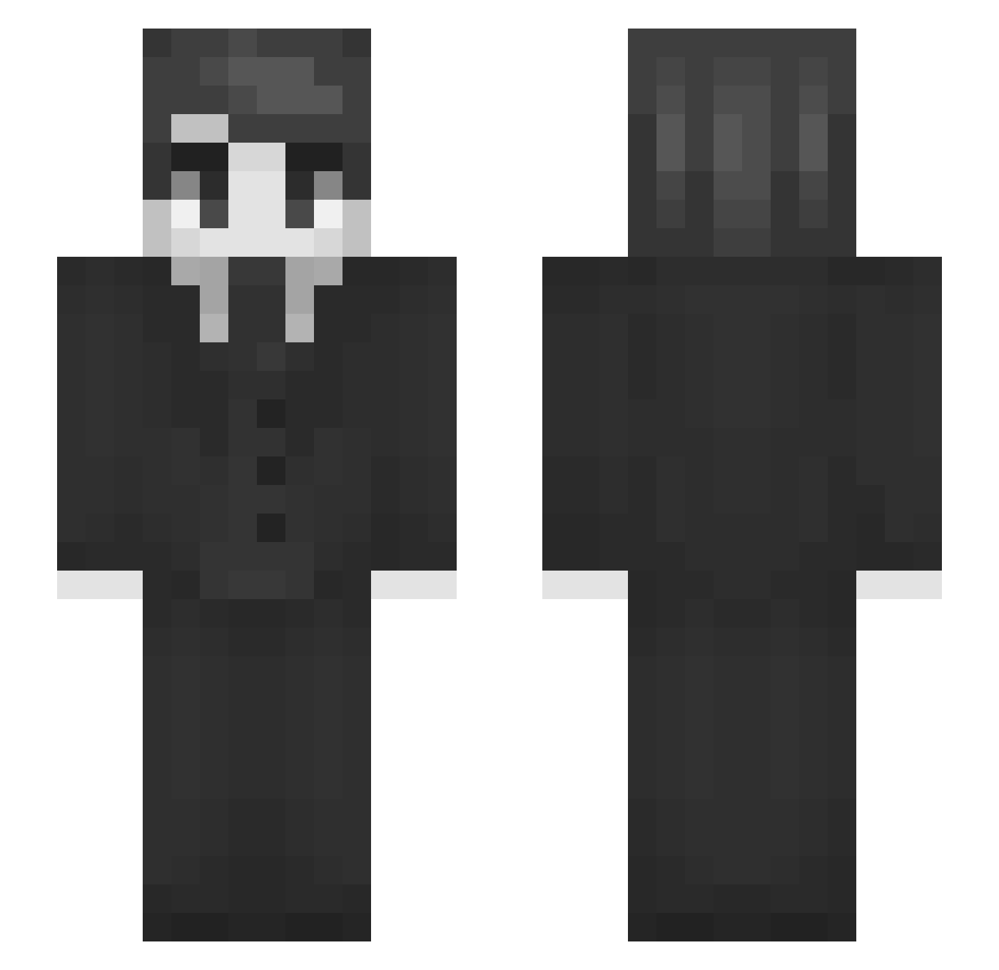 bilibabe Minecraft skin, front and back view