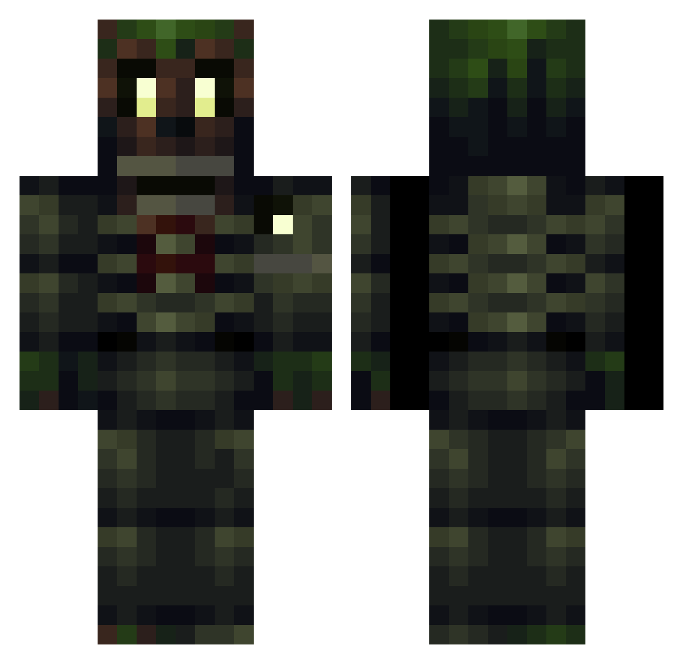 SnapCraft_Legend Minecraft skin, front and back view