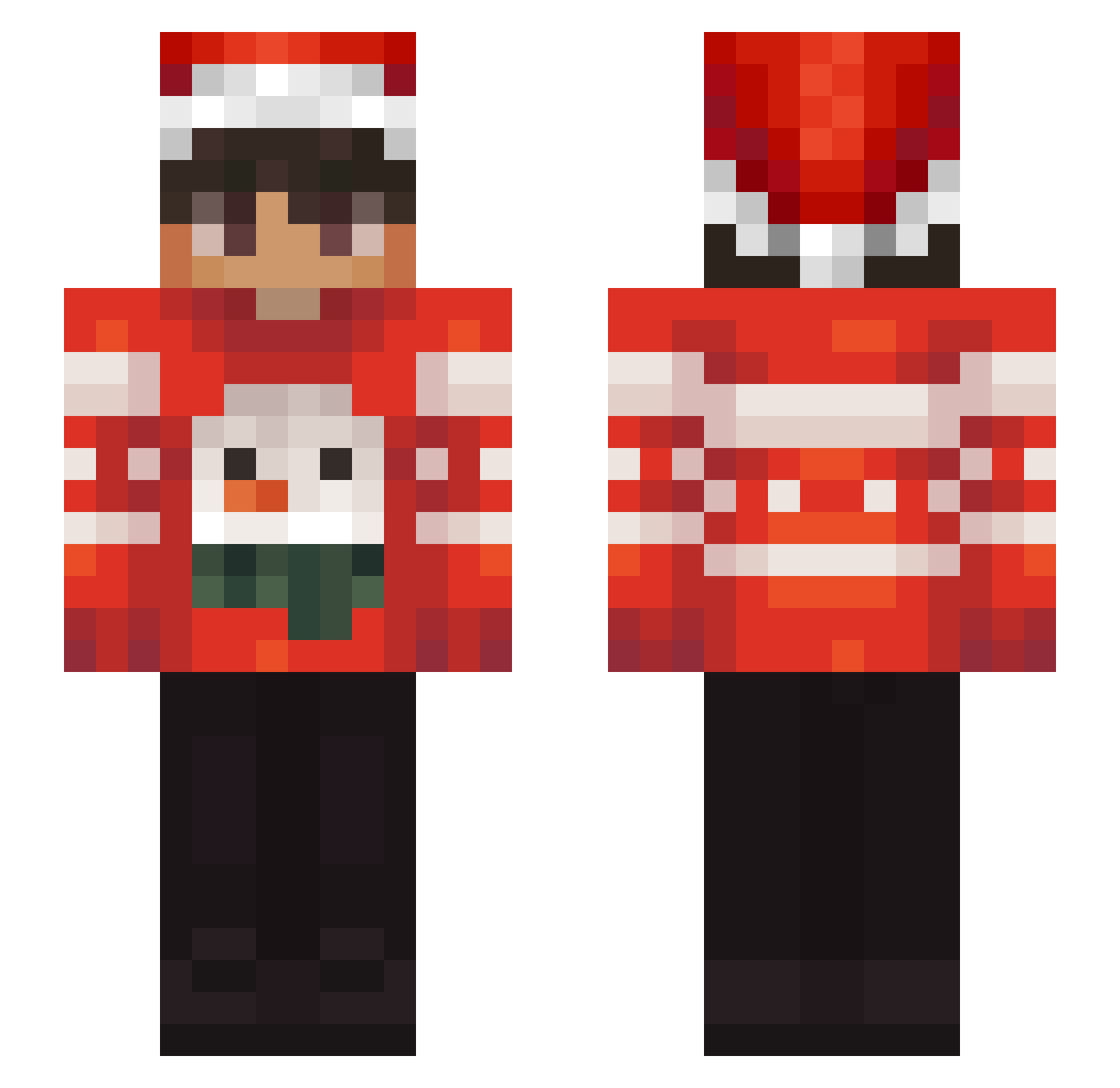 Duas Minecraft skin, front and back view