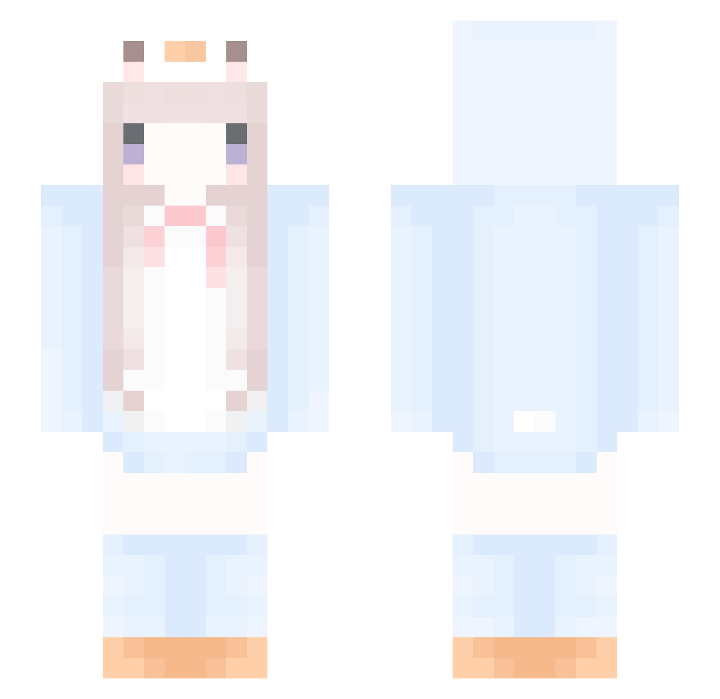 pinkpenguin2020 Minecraft skin, front and back view