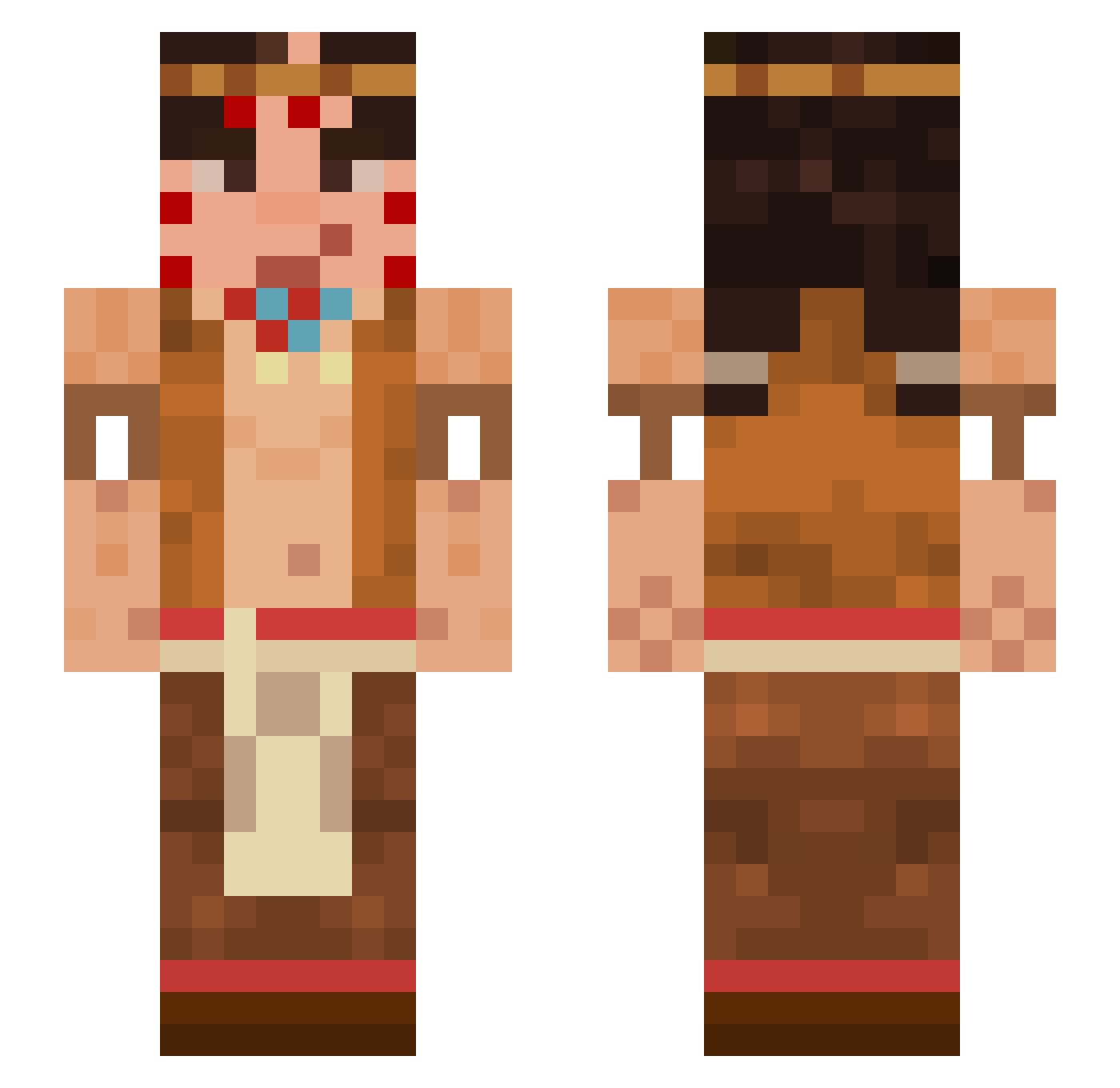 KINGGAME101 Minecraft skin, front and back view