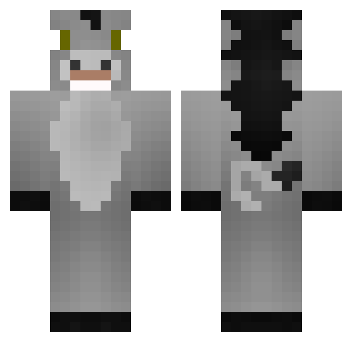 xOogaBooga Minecraft skin, front and back view