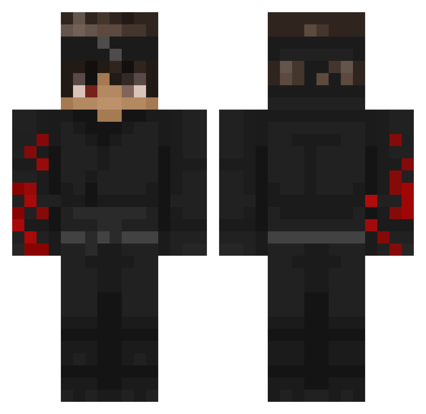 Toruaki Minecraft skin, front and back view