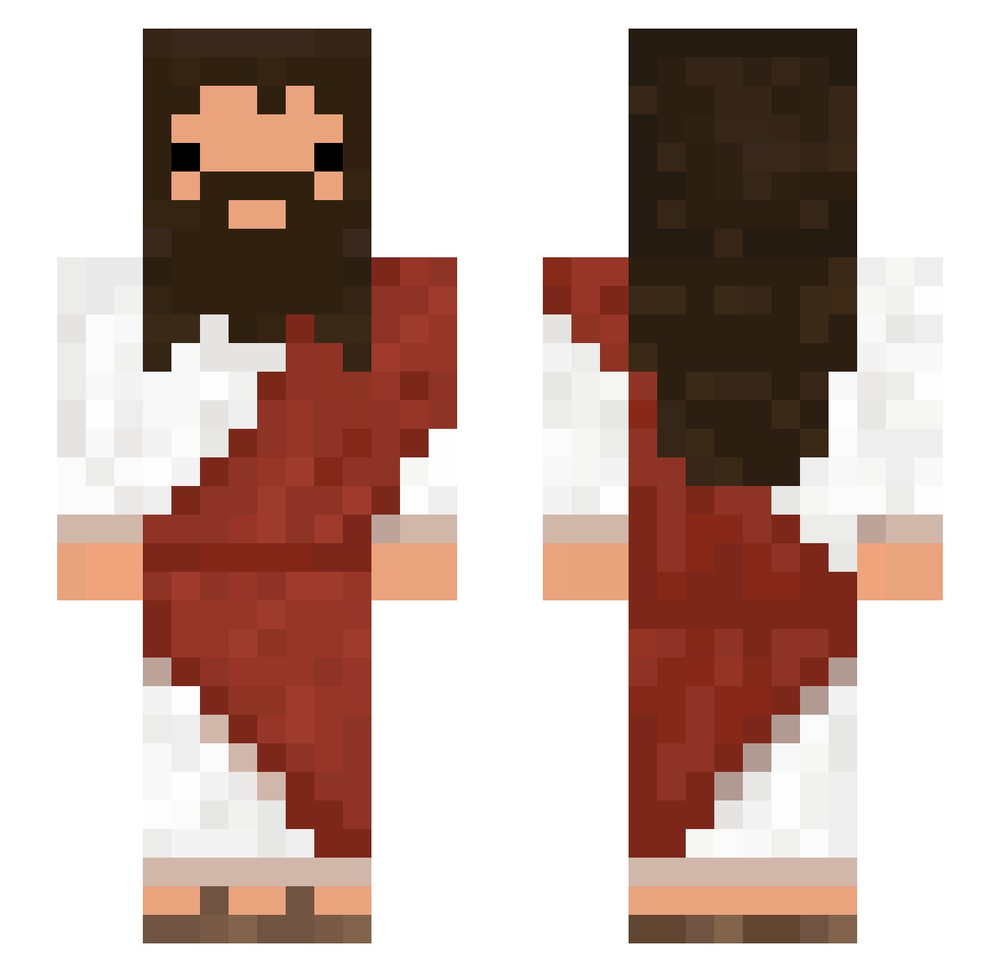 Christi Minecraft skin, front and back view