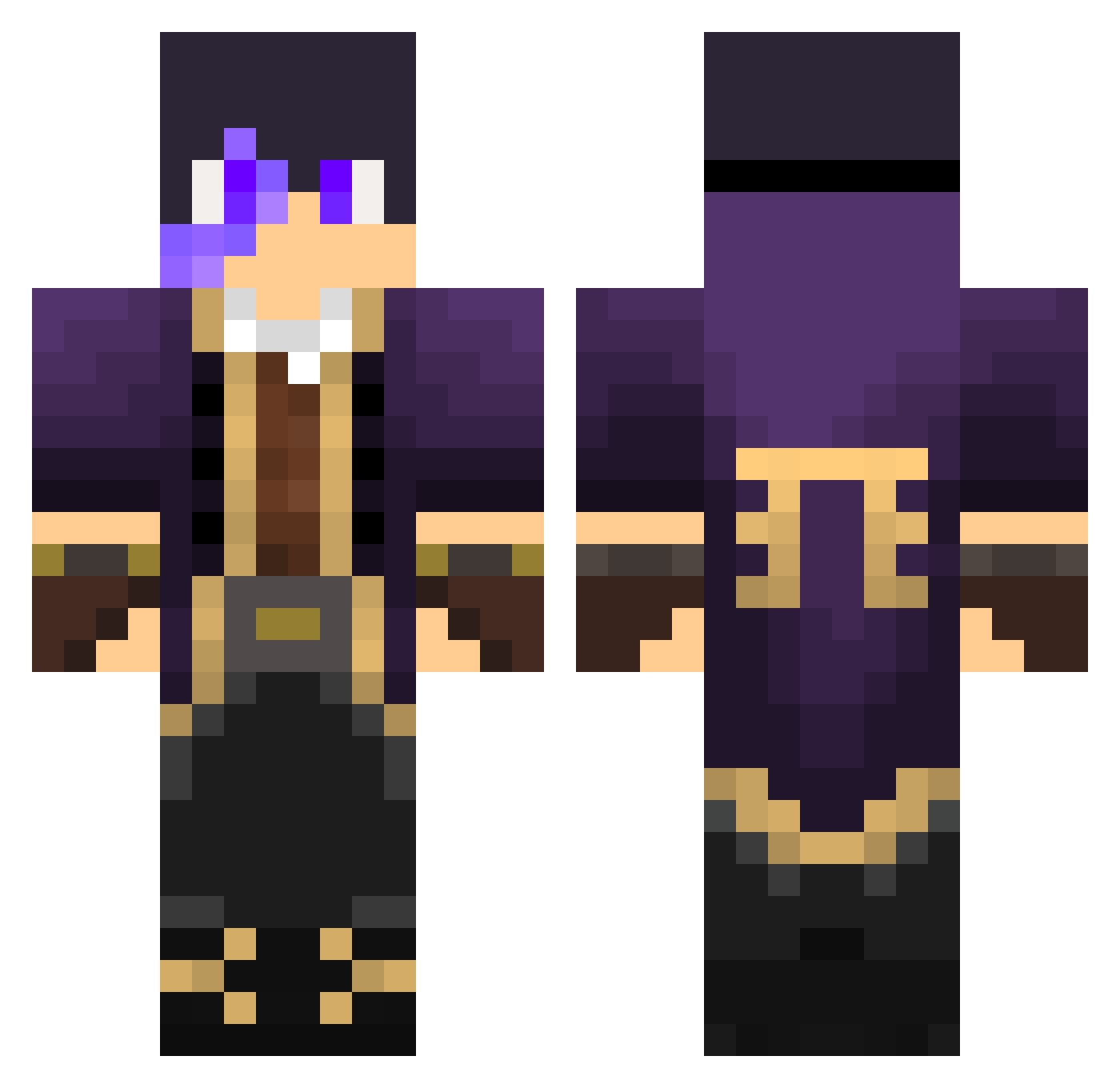 pumex Minecraft skin, front and back view
