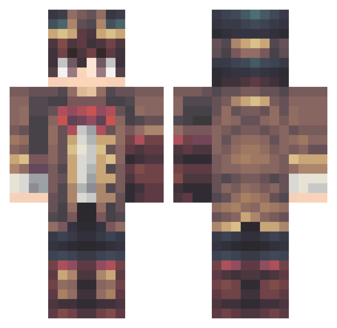 Brk_44 Minecraft skin, front and back view